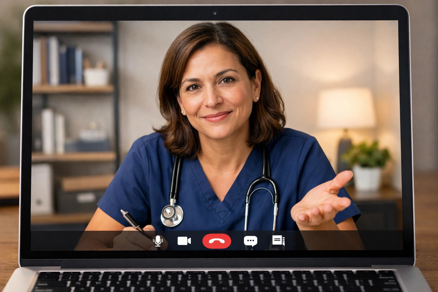 A licensed doctor conducting a telehealth consultation for medical weight loss in California.