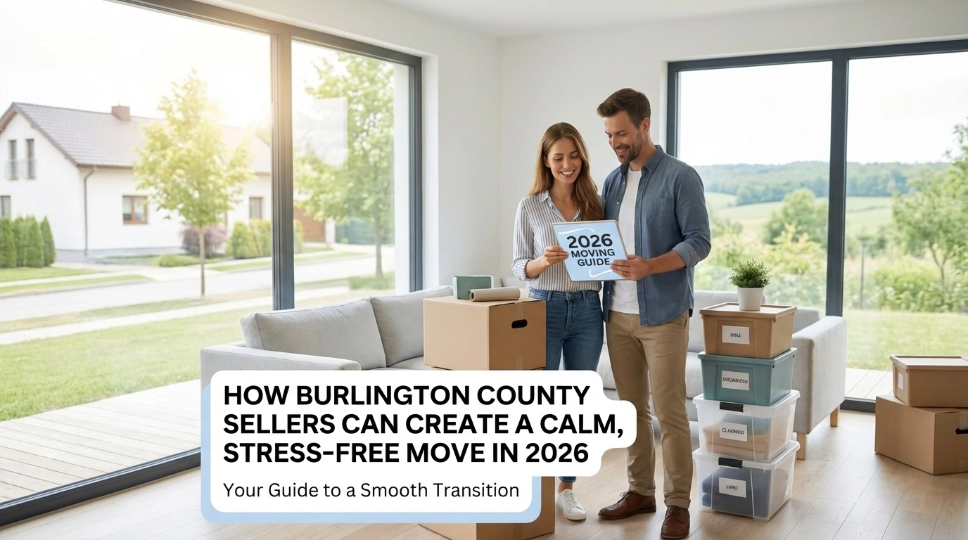 A serene image of a family moving into a new home, symbolizing a stress-free relocation in Burlington County. A serene image of a family moving into a new home, symbolizing a stress-free relocation in Burlington County.