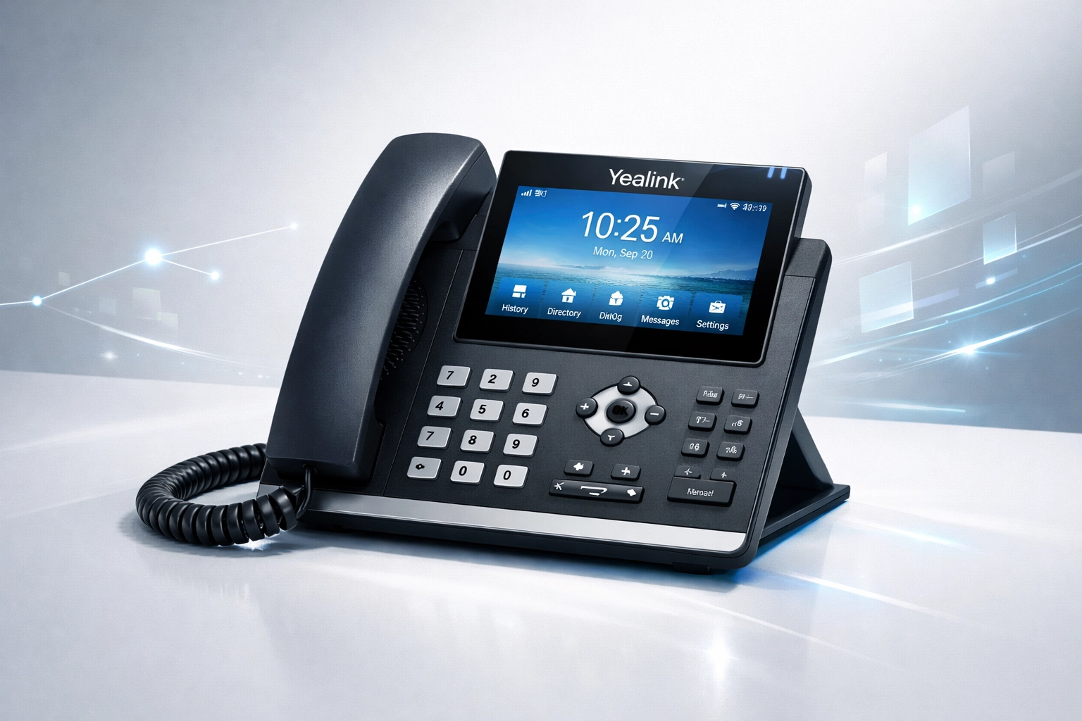 Premium VoIP desk phone for UK small business telecommunications