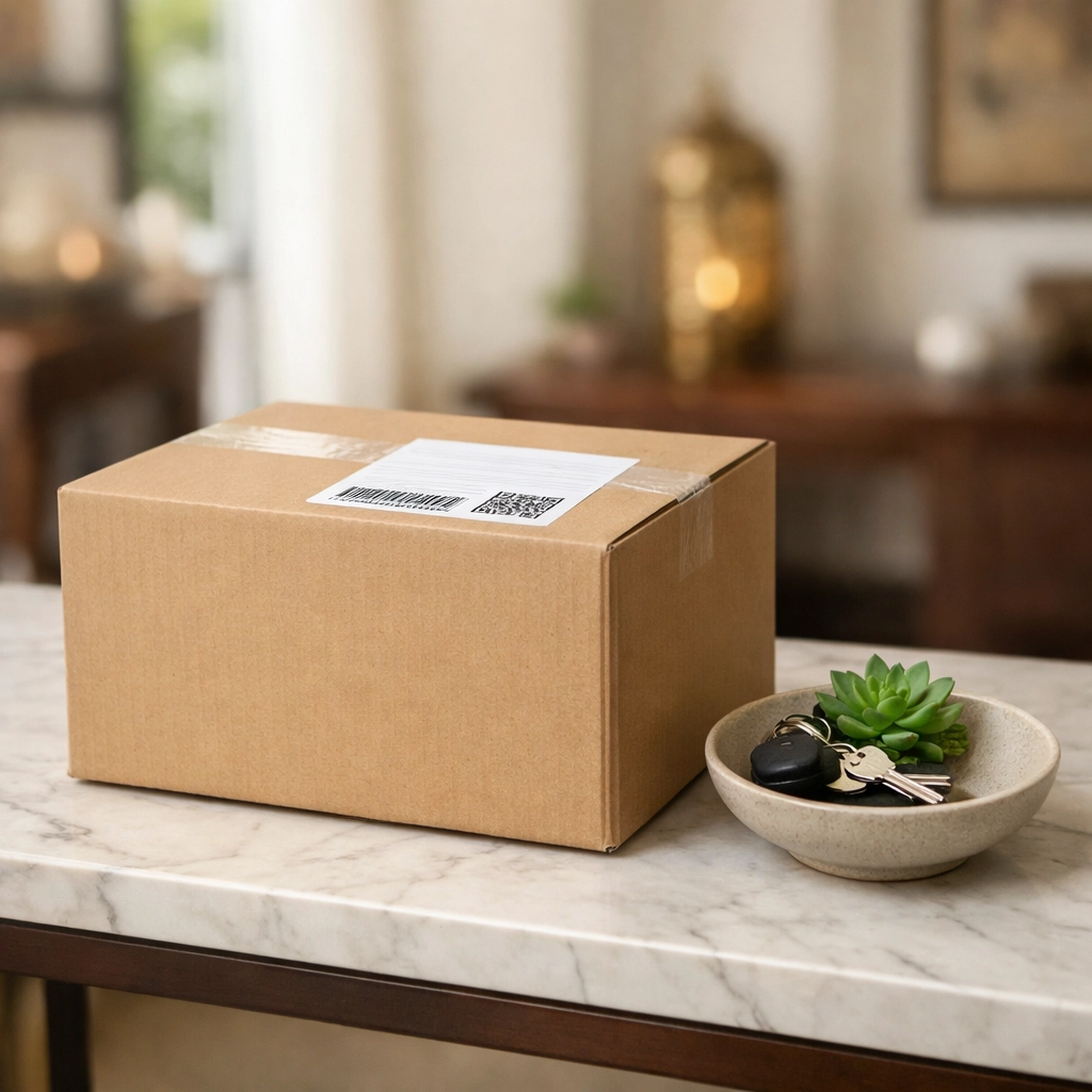 Discreet delivery of adult toys in Delhi NCR showing plain, unmarked packaging for privacy.