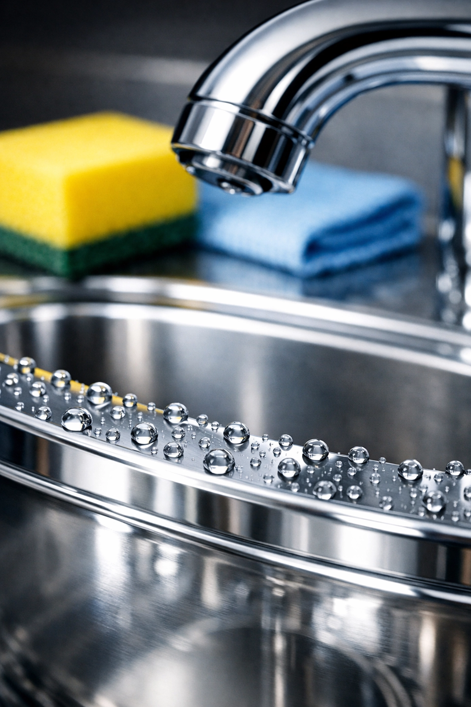 A spotless sink and faucet following a professional deep cleaning MA service for high-end homes.