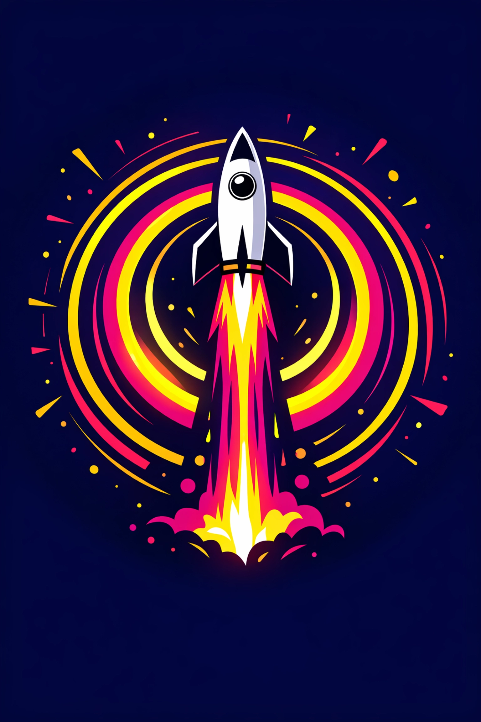 Rocket ship launching to symbolize business growth through a top-rated marketing agency Chattanooga.