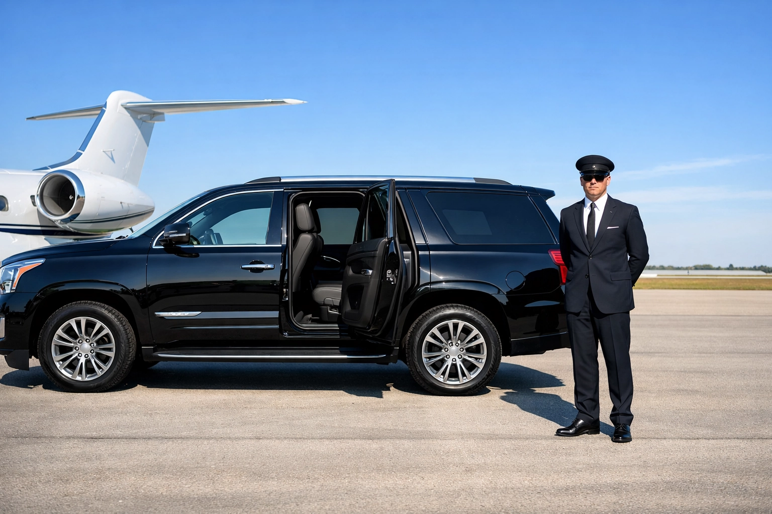 Luxury executive transport and chauffeur service for high-stakes corporate travel management.