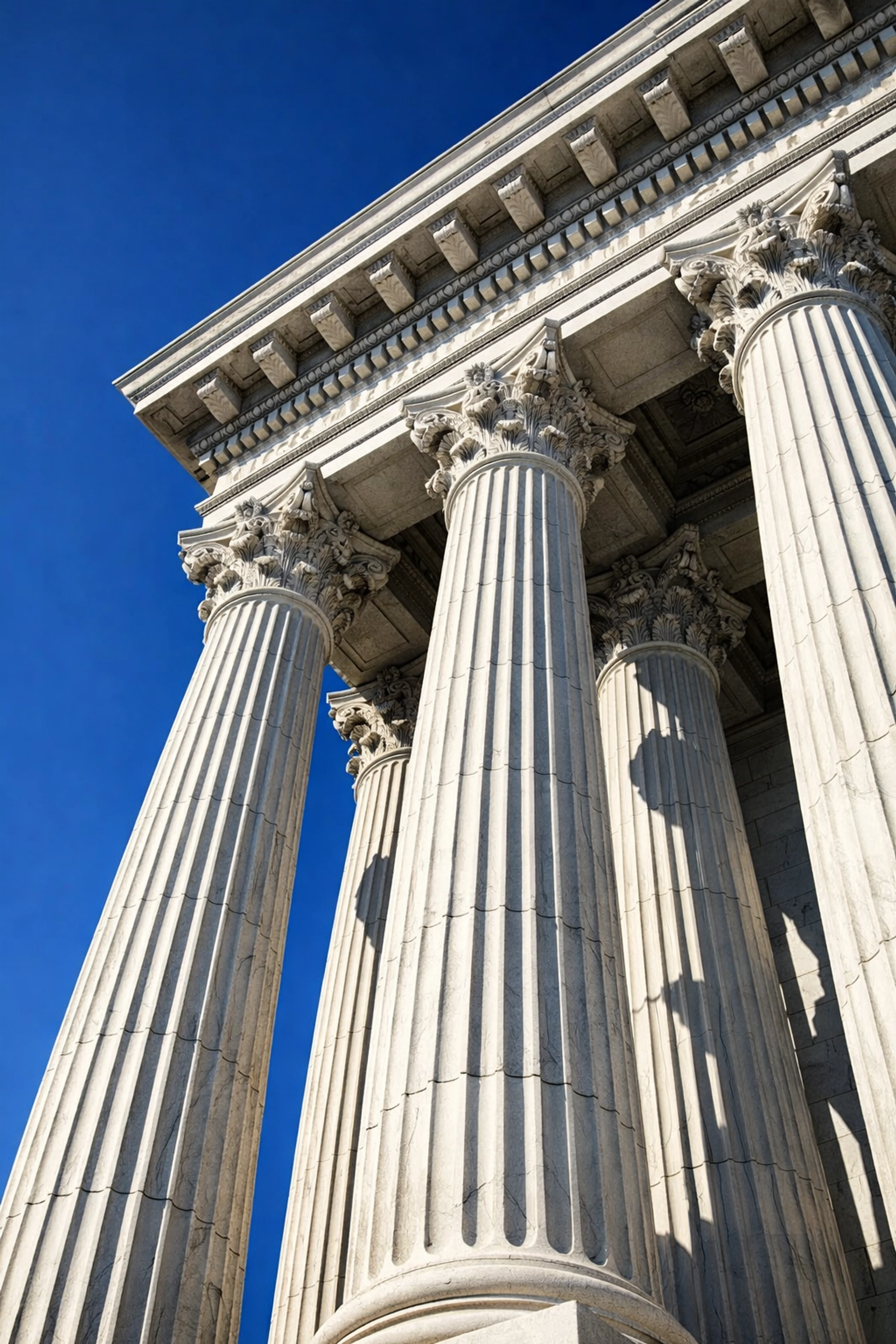 Neoclassical marble columns symbolizing the stability of Treasury-based fixed SBA loan rates.