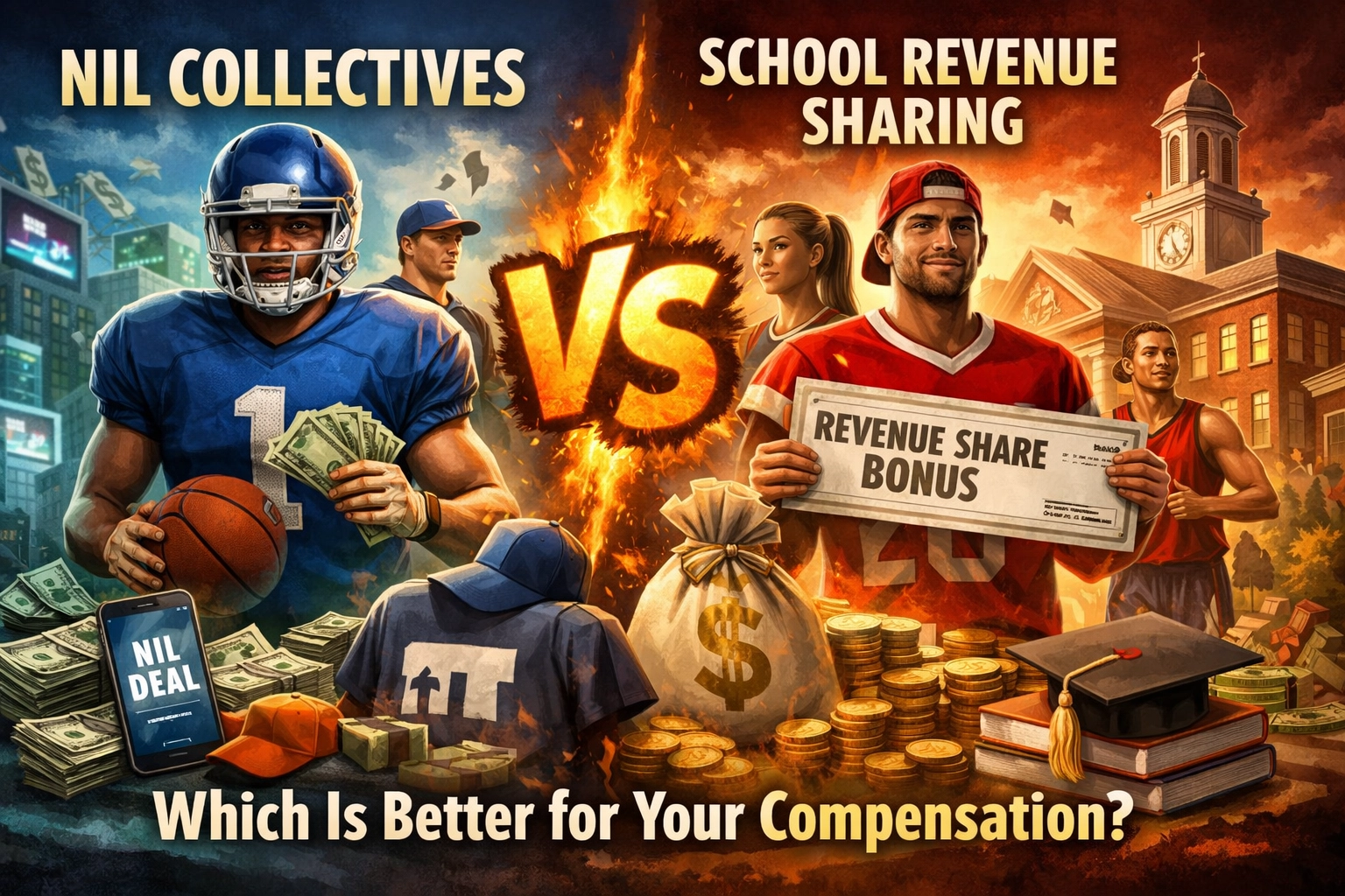 [HERO] NIL Collectives vs. School Revenue Sharing: Which Is Better for Your Compensation?