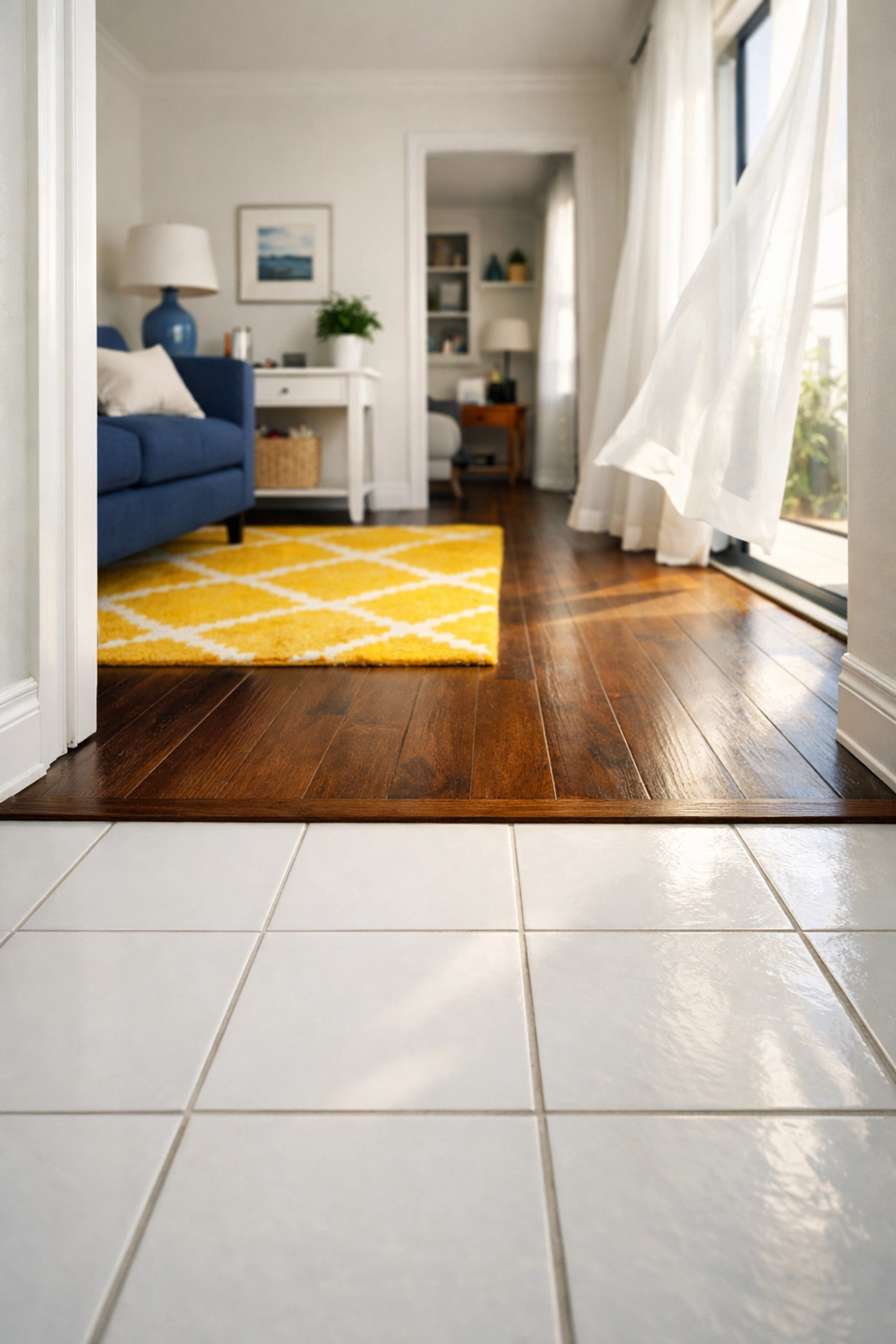 Sun-drenched Leominster apartment interior showing results of residential cleaning services.