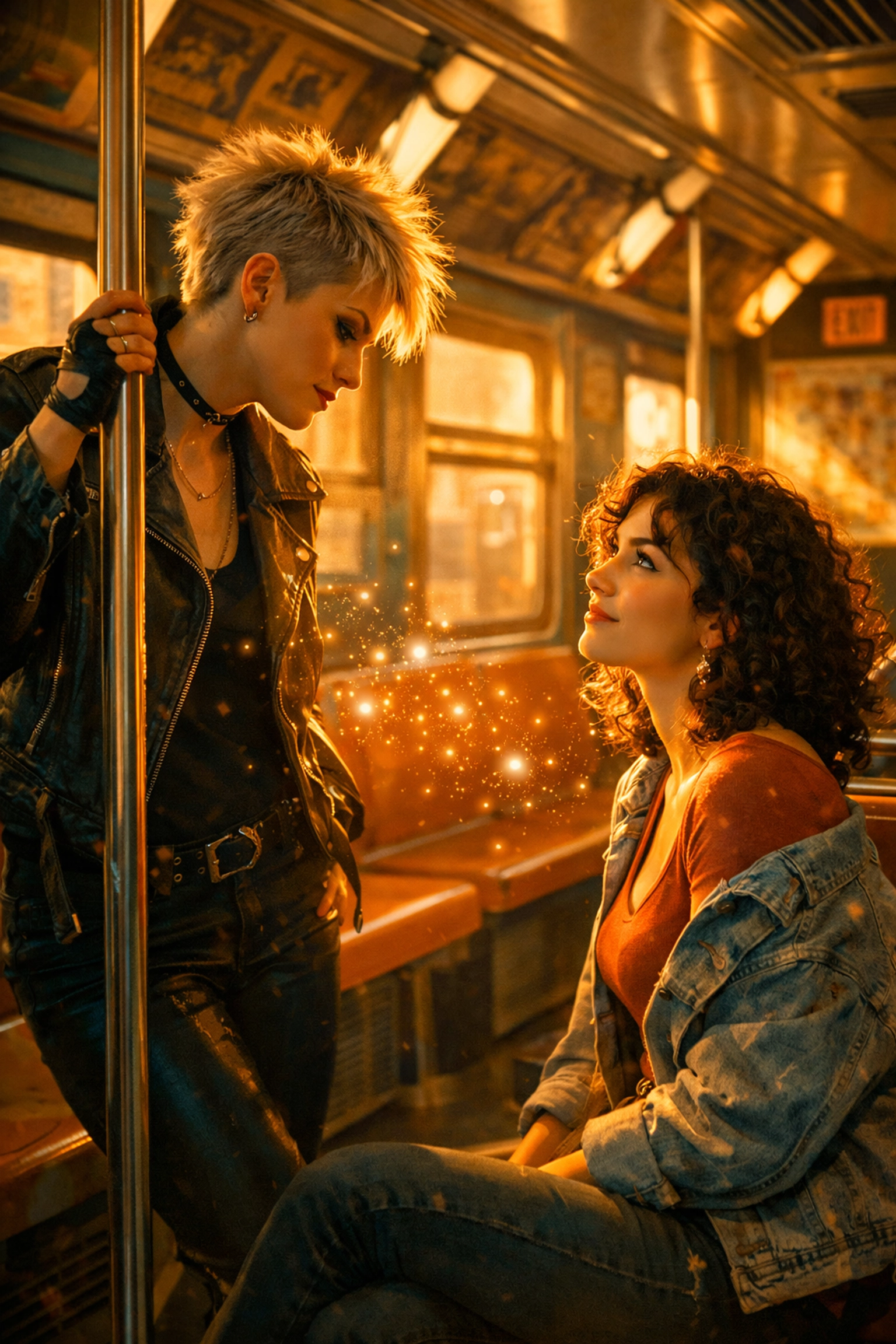 Two women meet on NYC subway in One Last Stop sapphic time-travel romance