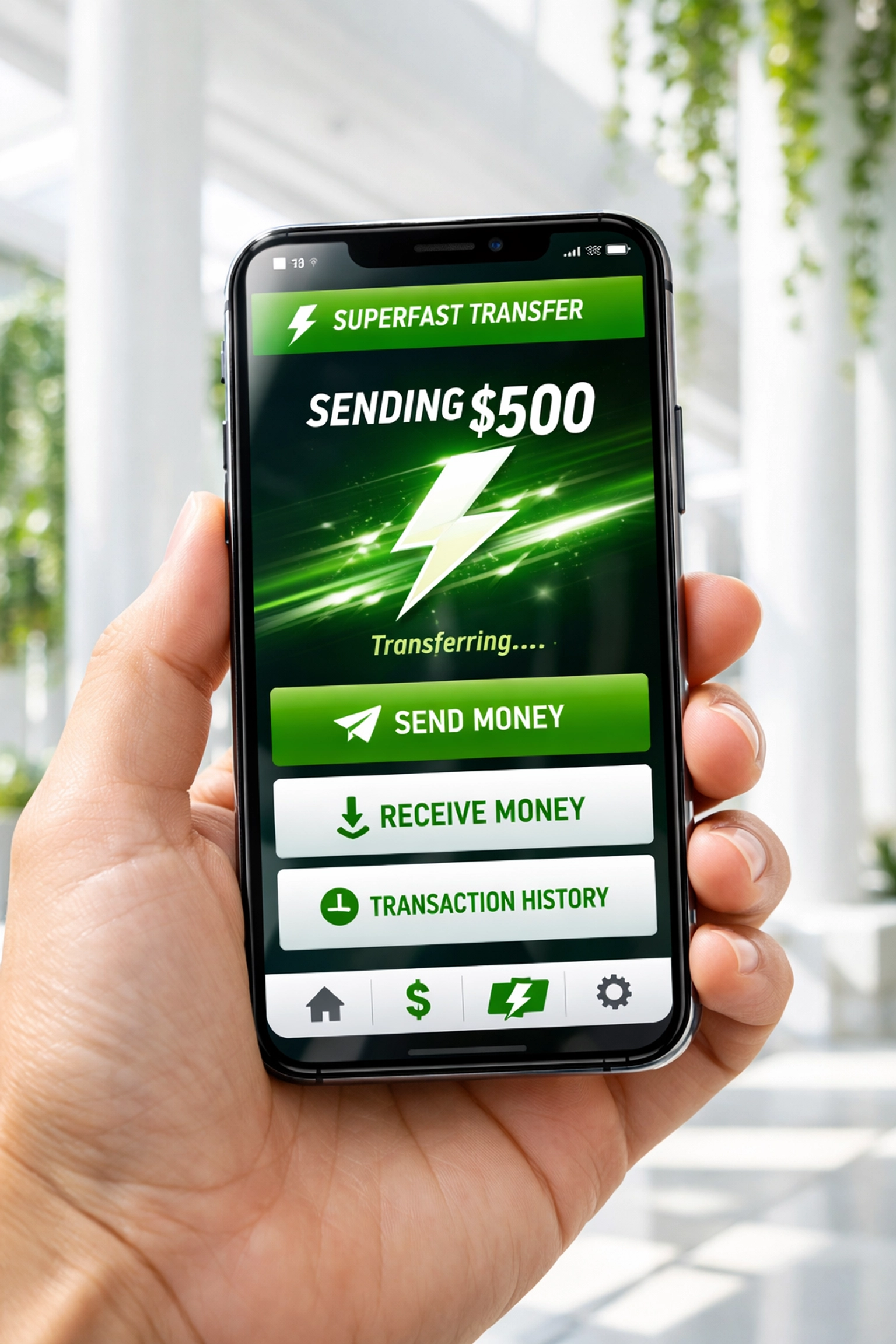 Smartphone showing a fast-loading, mobile-friendly website interface for local business SEO.