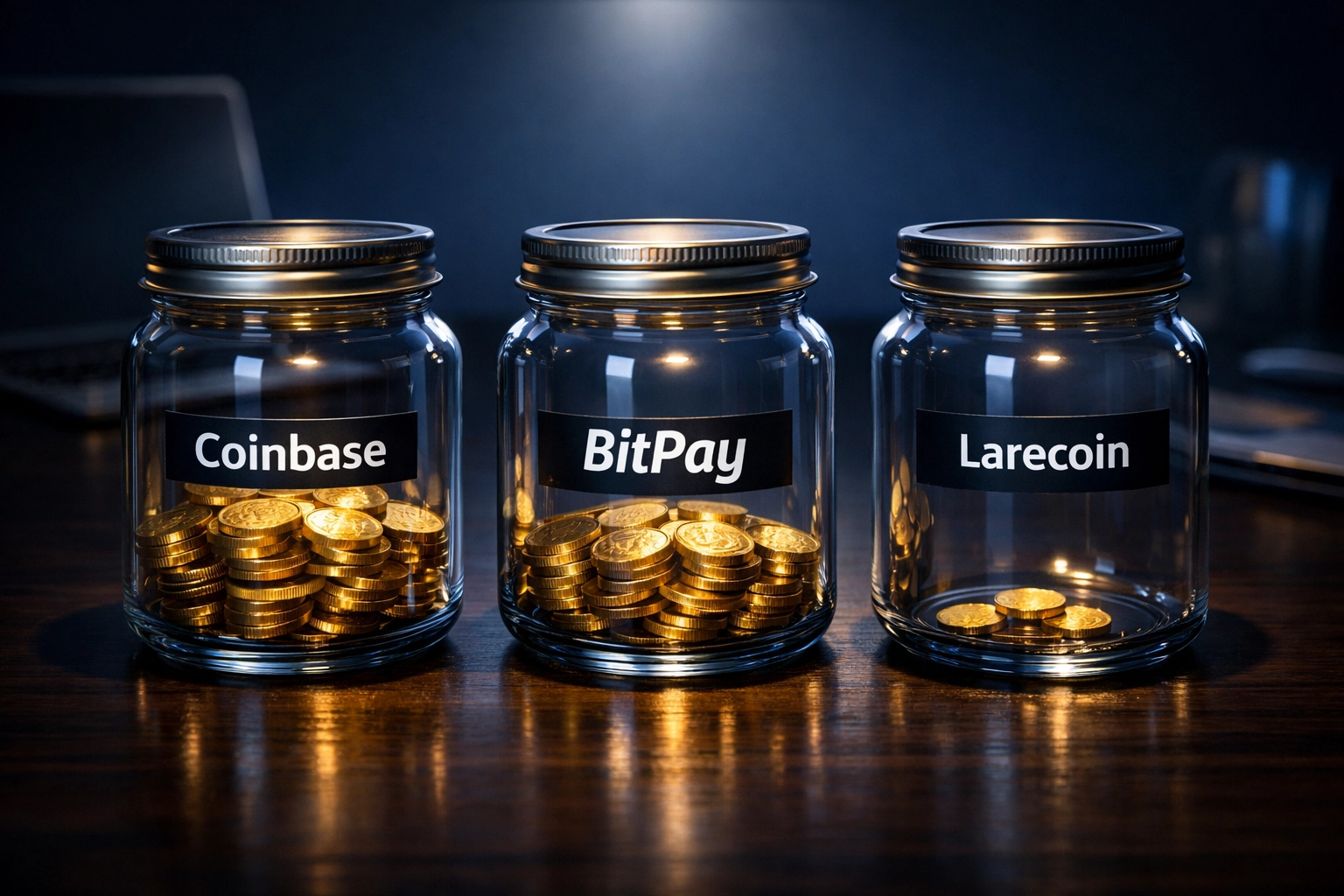 Comparison of cryptocurrency payment processor fees showing Larecoin's lower costs versus NOWPayments and CoinPayments