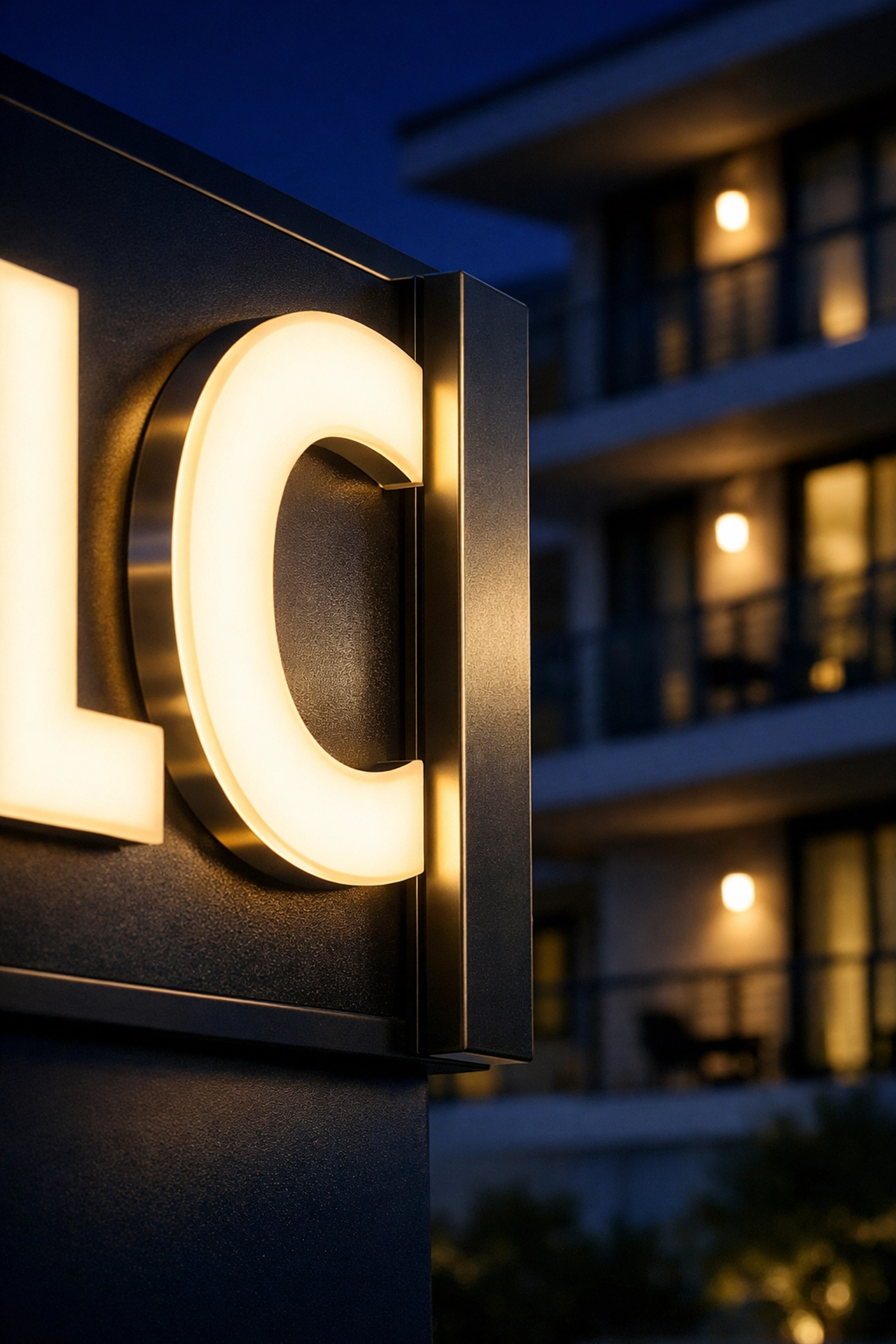 Blendfreie LED-Leuchtwerbung mit gleichmäßiger Ausleuchtung und moderner Lichttechnik.