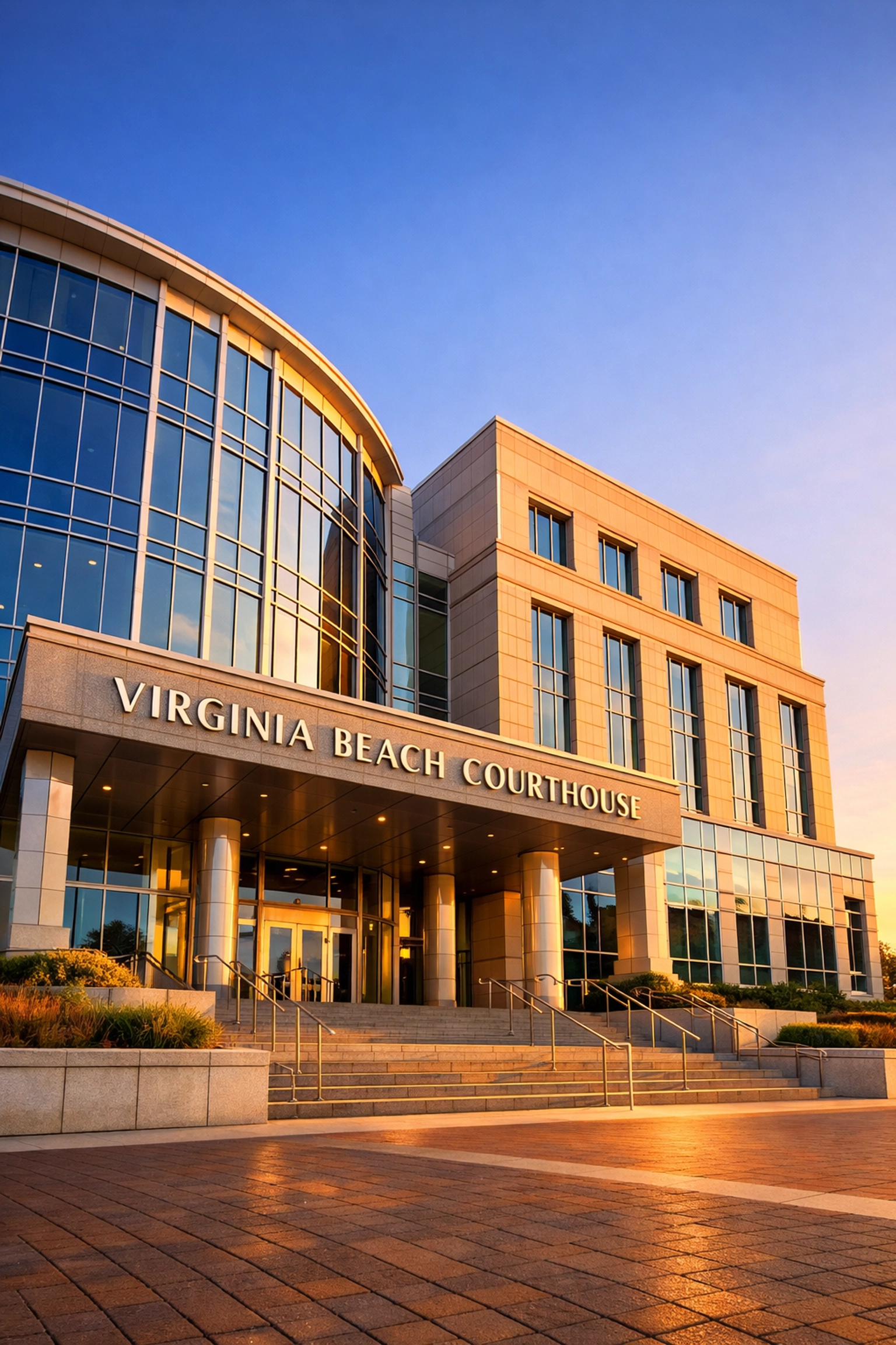 Virginia Beach courthouse where divorce attorneys represent clients in family law cases