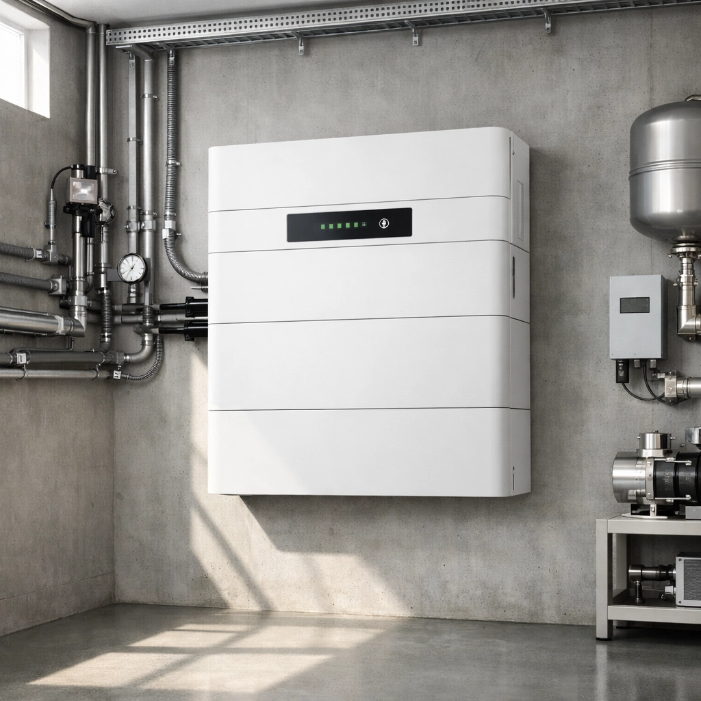 State-of-the-art commercial solar battery storage unit for reliable business energy management.