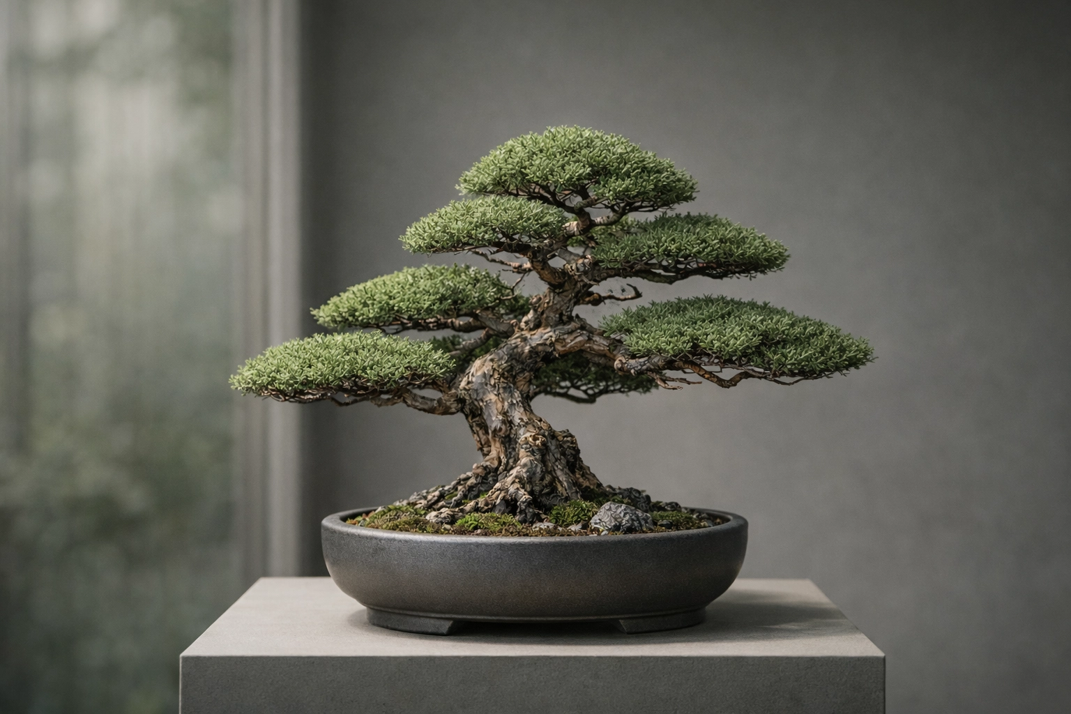 A pruned bonsai tree symbolizing intentional, predictable growth within the Bonsai Groups Cultivation Program.