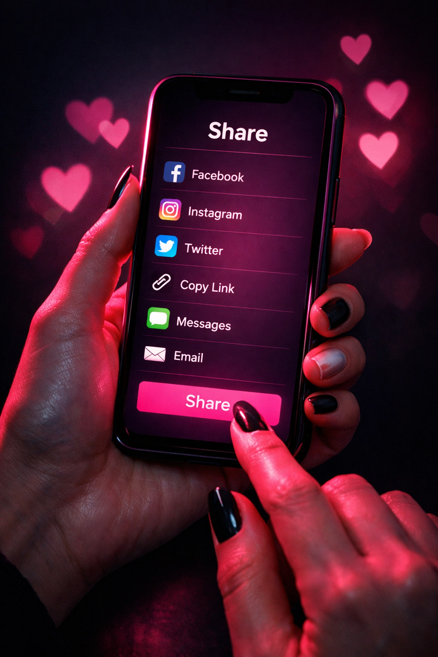 Sharing content to social media to earn Bonus Hearts in Be My Fantasy Challenge