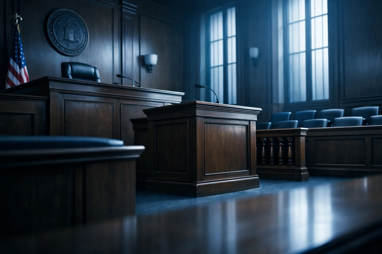 Hampton Roads courtroom interior where Coastal Virginia Law DUI attorneys defend clients