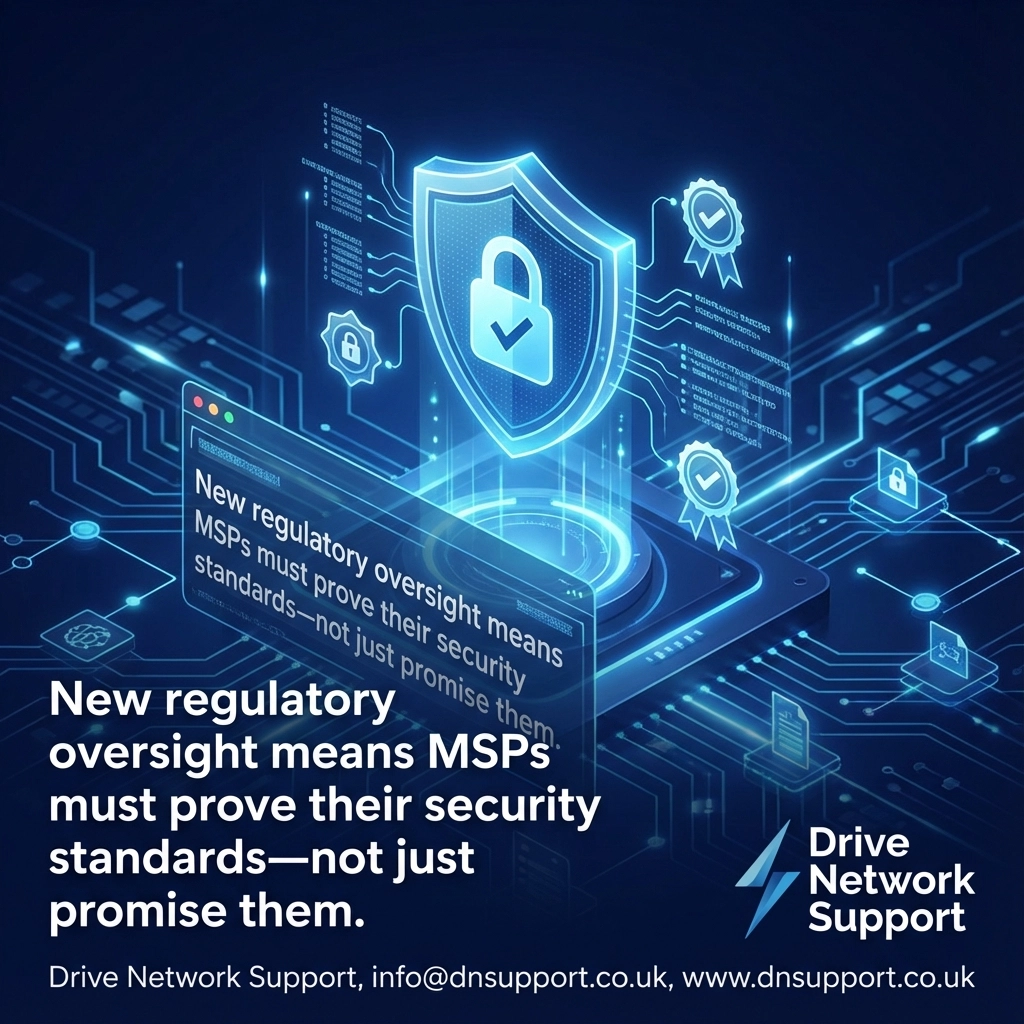 New regulatory oversight means MSPs must prove their security standards, not just promise them.