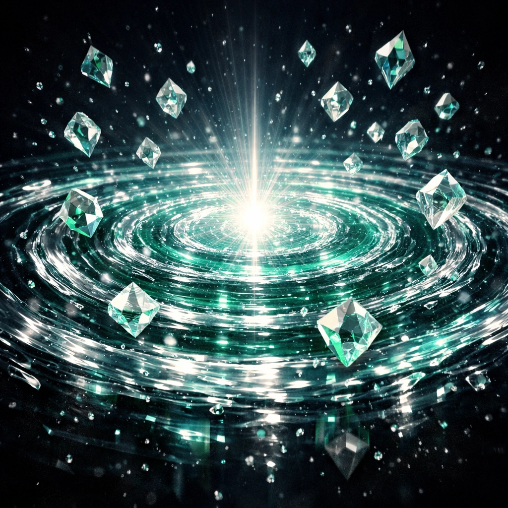 Radiating ripples of color symbolizing the energetic influence and coherence of high performing leaders.