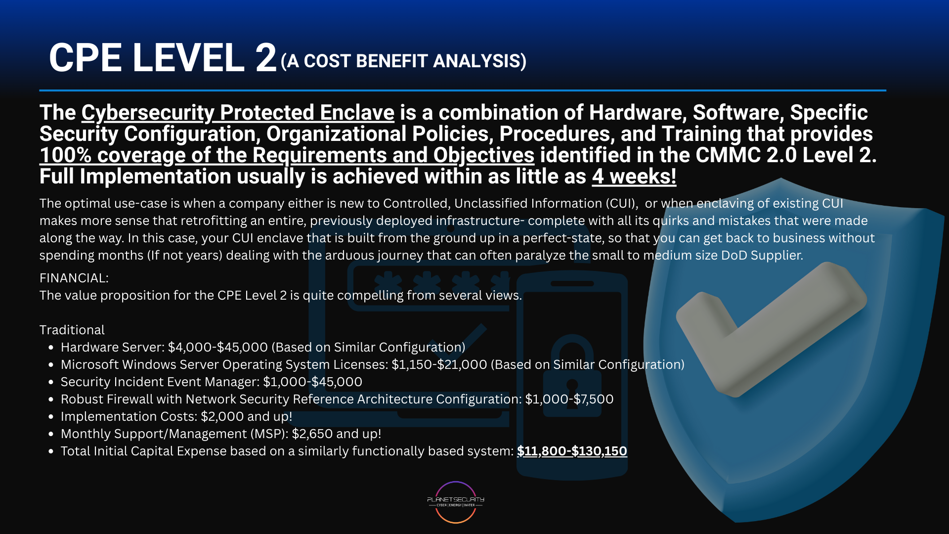 CPE Level 2 Cost-Benefit Analysis
