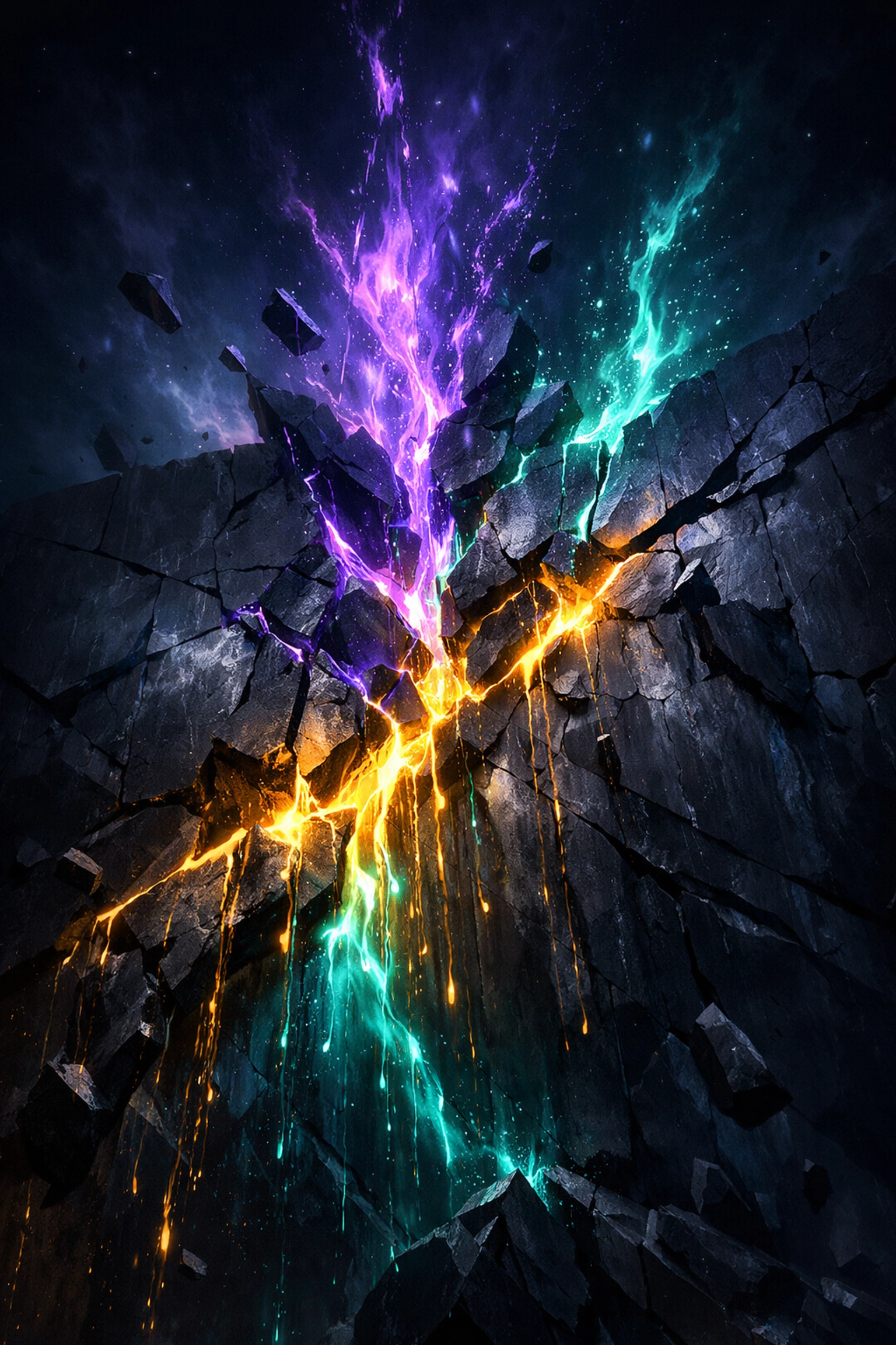 Glowing light breaking through a dark wall representing emotional healing and co-regulation in relationships.