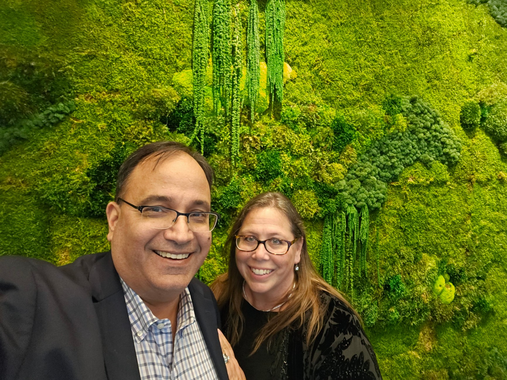 Refined class moss wall backdrop