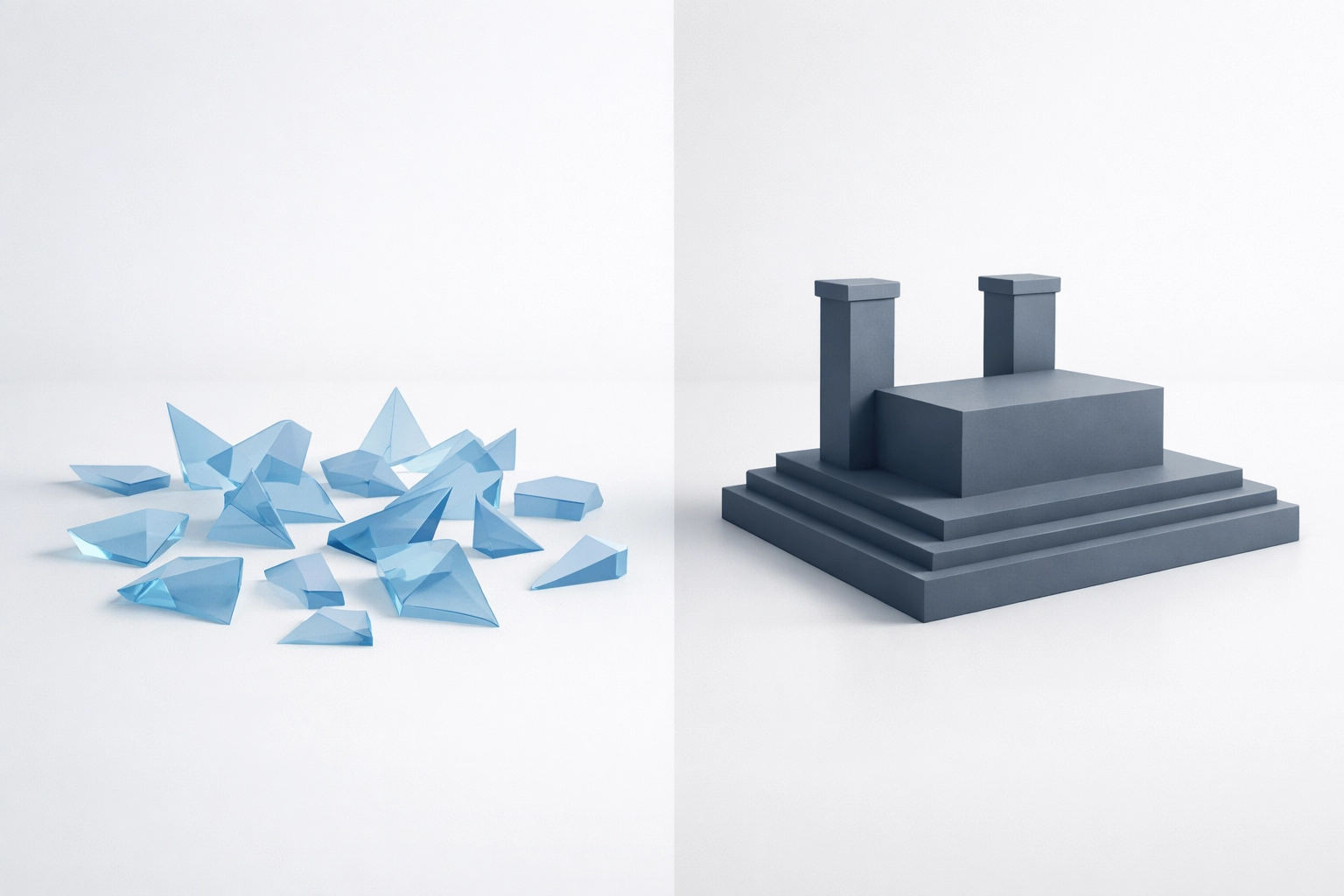 Minimalist solid blue foundation representing a proactive HR consulting strategy for small businesses.