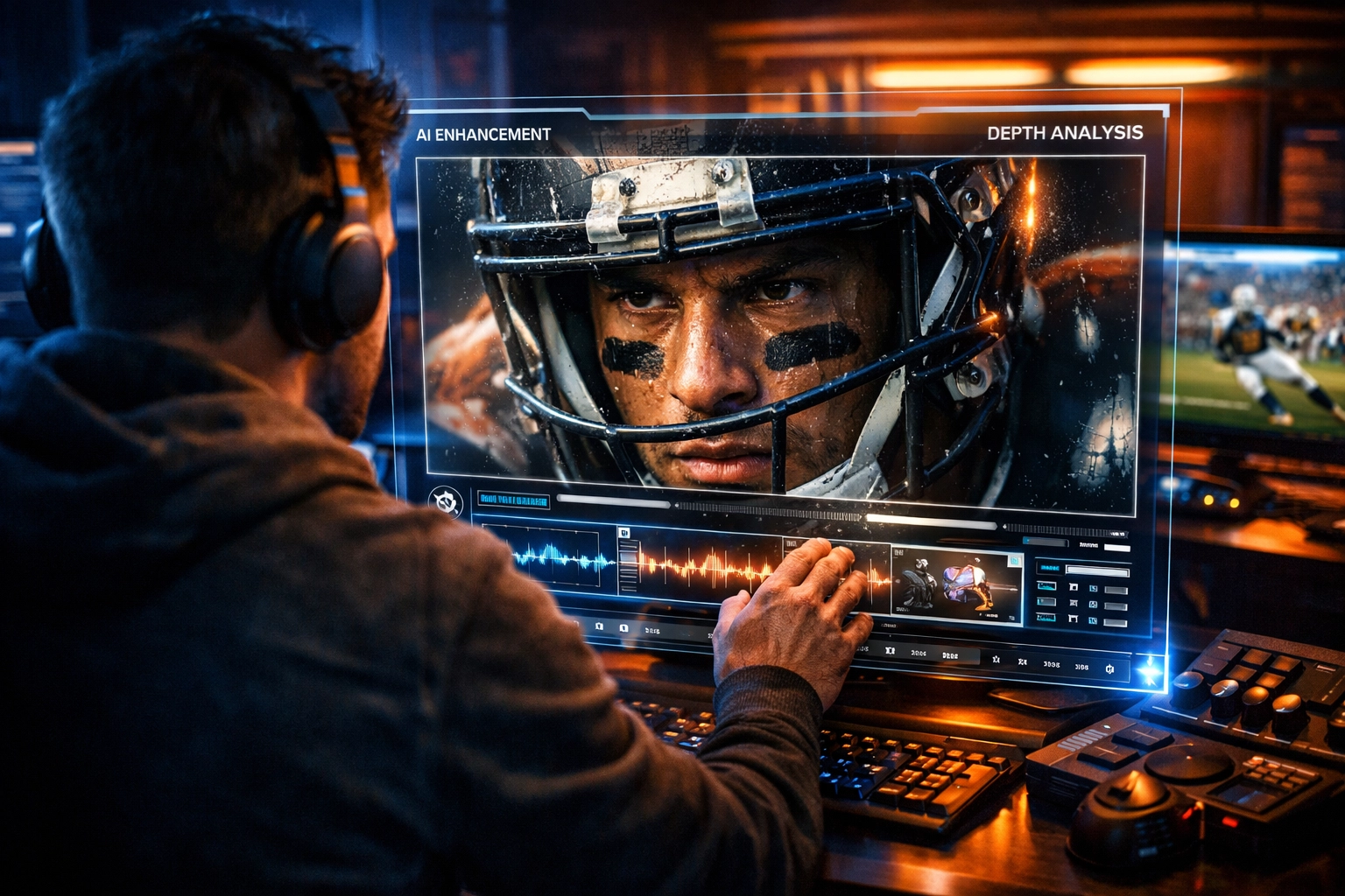 Digital marketing expert using AI to create personalized athlete video content for Super Bowl LX campaigns.