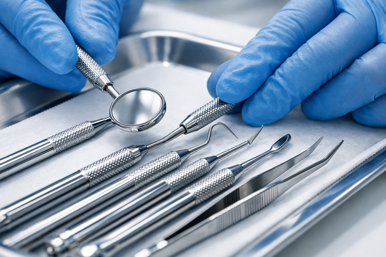 A locum dental nurse west midlands preparing sterile instruments with high professional standards.