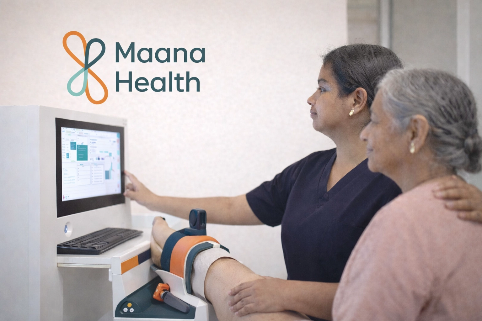 Maana Health doctor operating an advanced diagnostic device for non-invasive evaluation