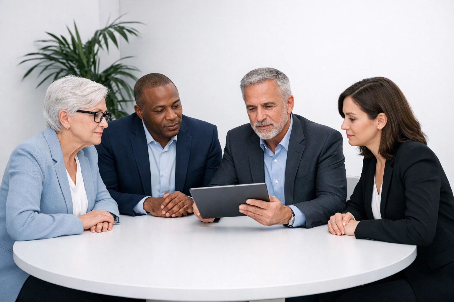 A diverse board of directors conducting a governance audit to improve company transparency.