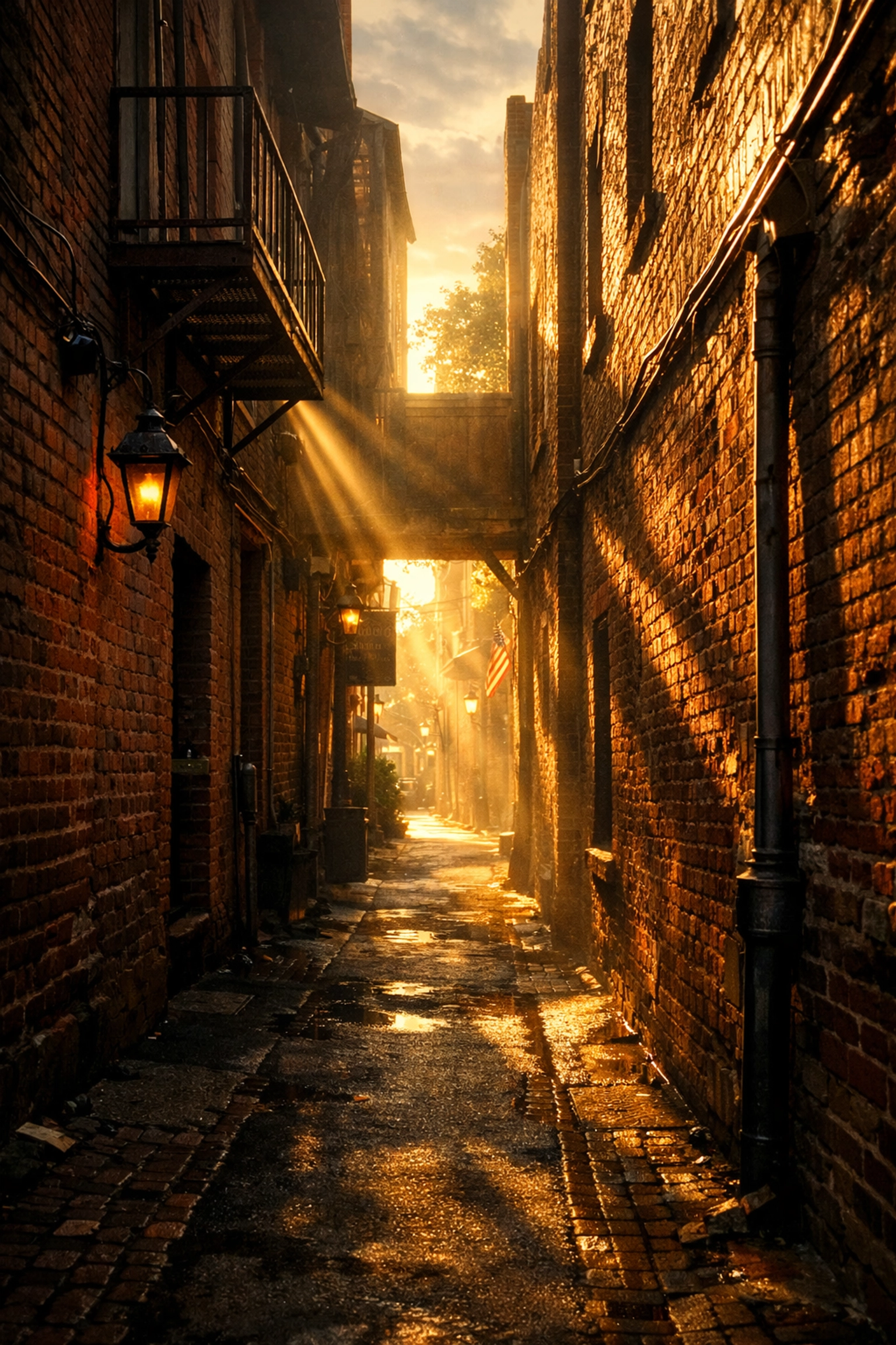 Discovering hidden photography gems and leading lines in a Williamsburg brick alleyway.