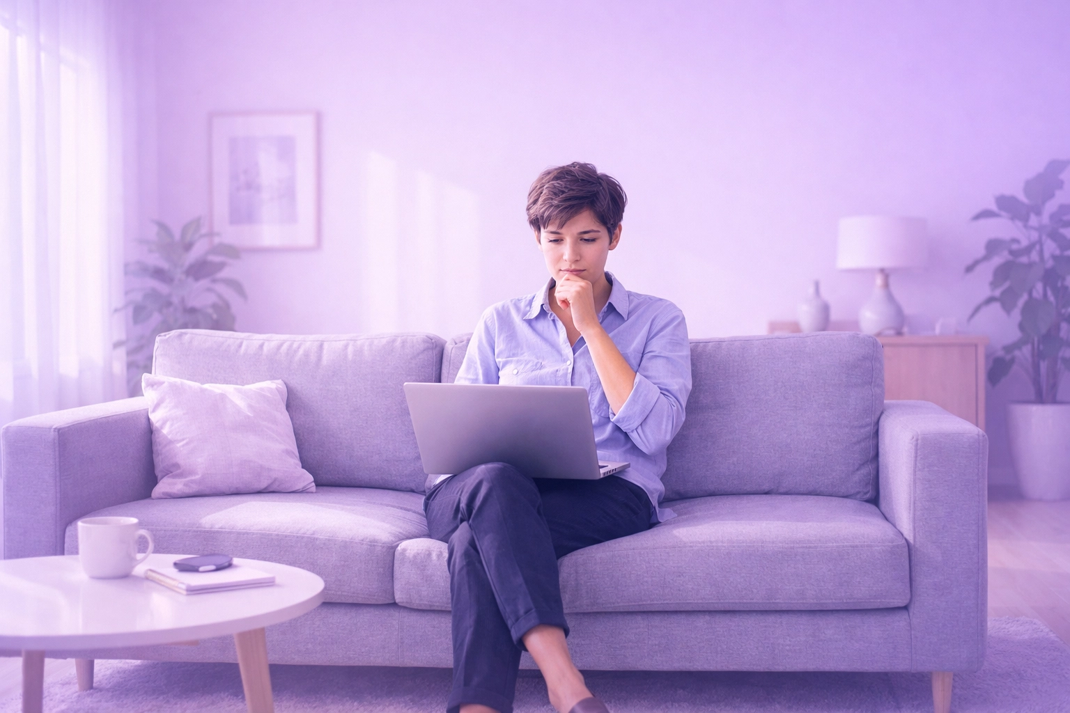 Borrower researching and comparing the APR of different online payday loans on a laptop.