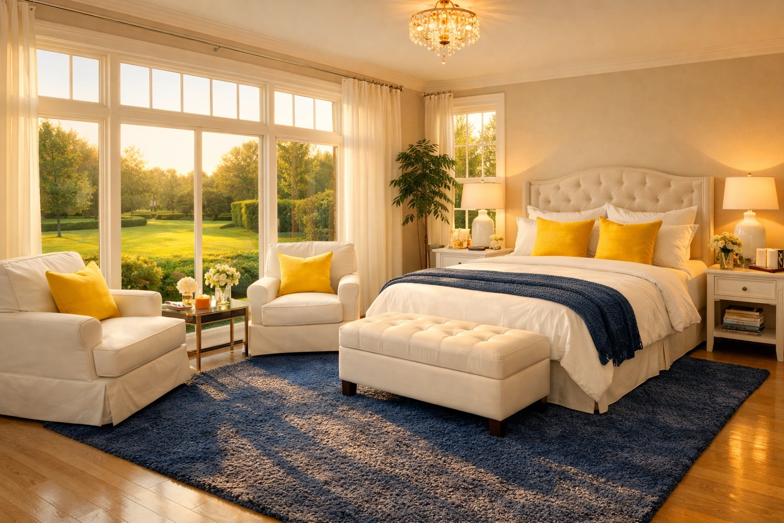 Serene and organized Andover sunroom showing the stress-free results of professional Andover residential cleaning.