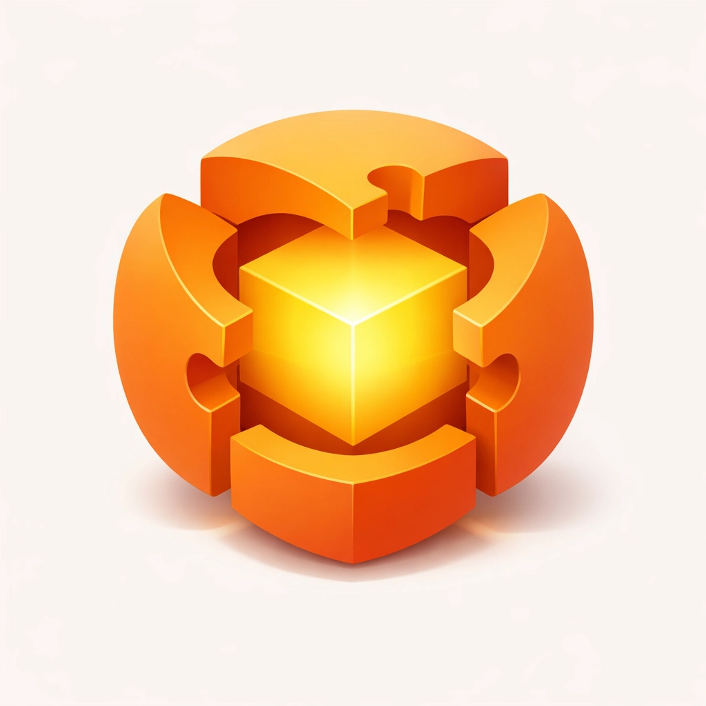 Minimalist puzzle illustration showing the harmony between ink, media, and custom ICC printer profiles.