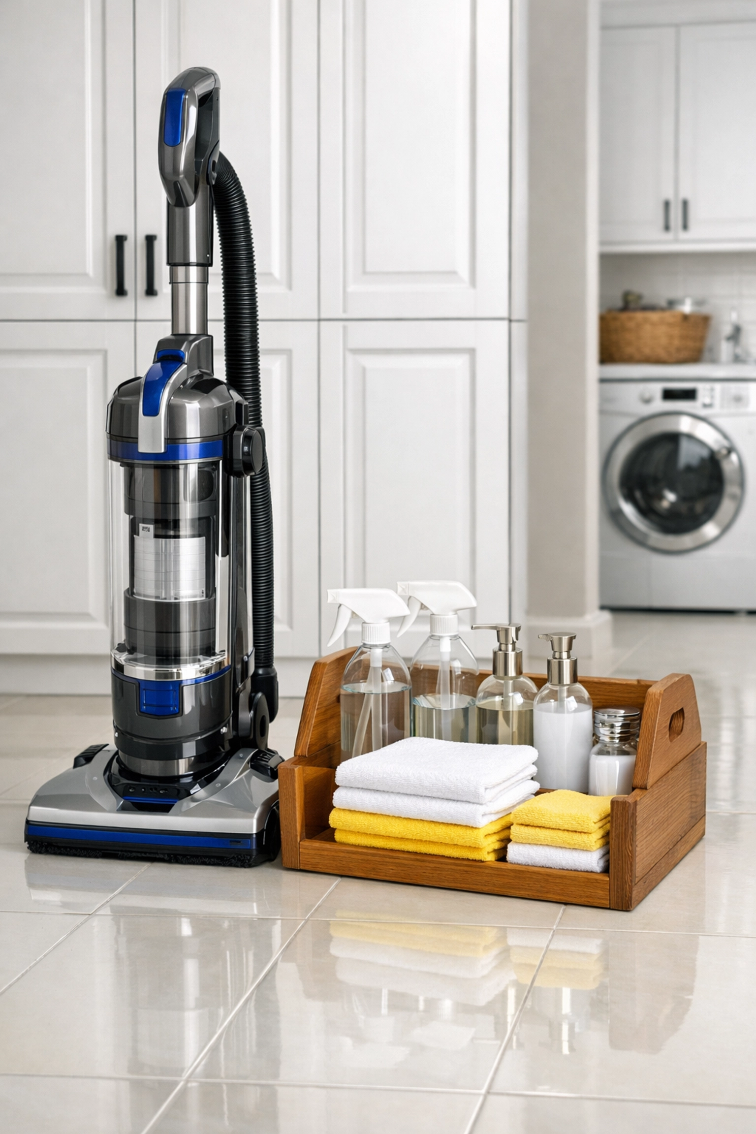 Professional HEPA vacuum and eco-friendly supplies used by elite house cleaning services MA for deep cleans.