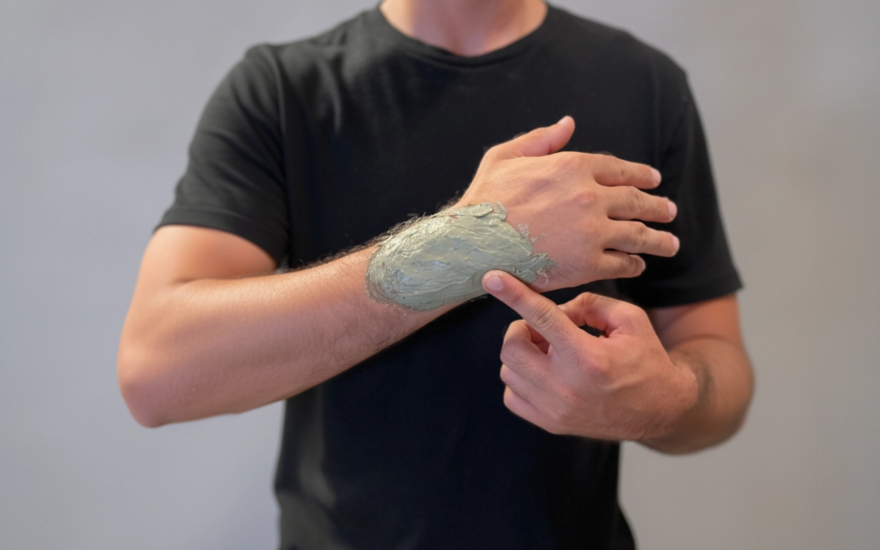 athlete bruise recovery with green clay