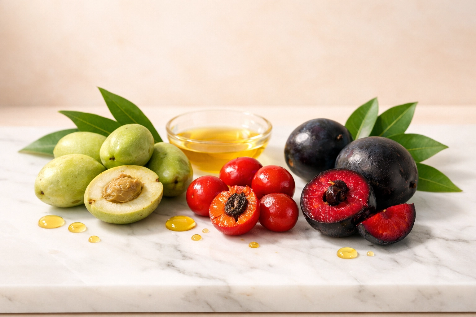 Australian native botanicals including Kakadu Plum used in organic skincare