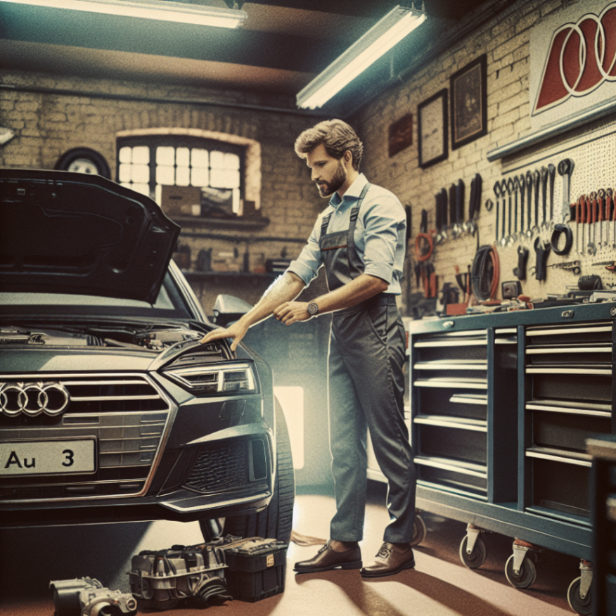 Audi Engine Diagnosis in Repair Shop