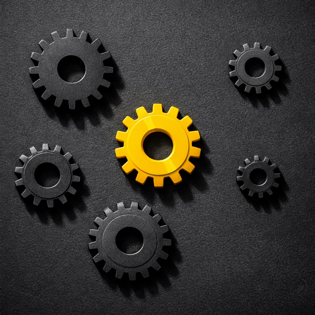 Disconnected gears showing how separate marketing agencies create a strategy gap for Bunbury businesses.