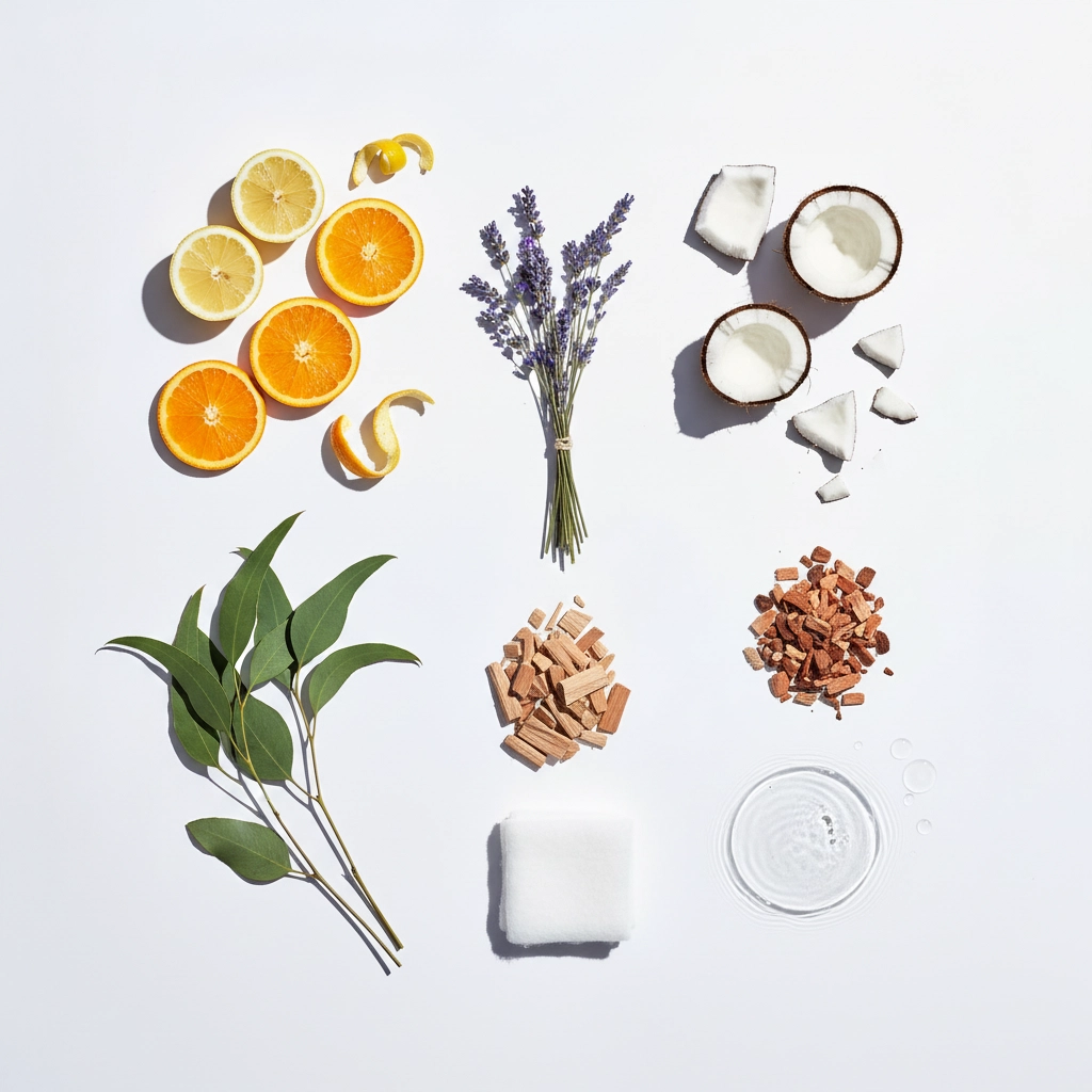 What ingredients should I - six scents flat lay