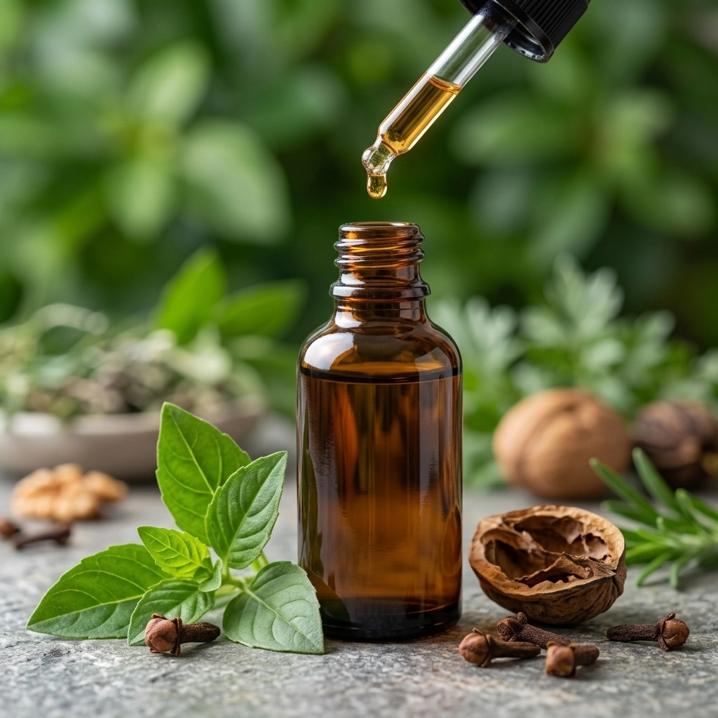 Organic tincture bottle