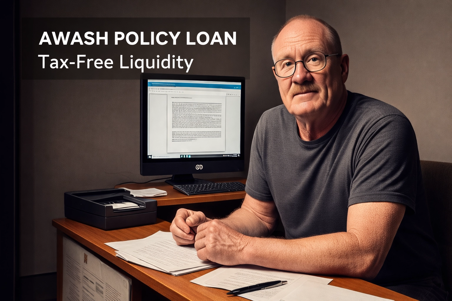 Financial Consultant Reviewing Documents