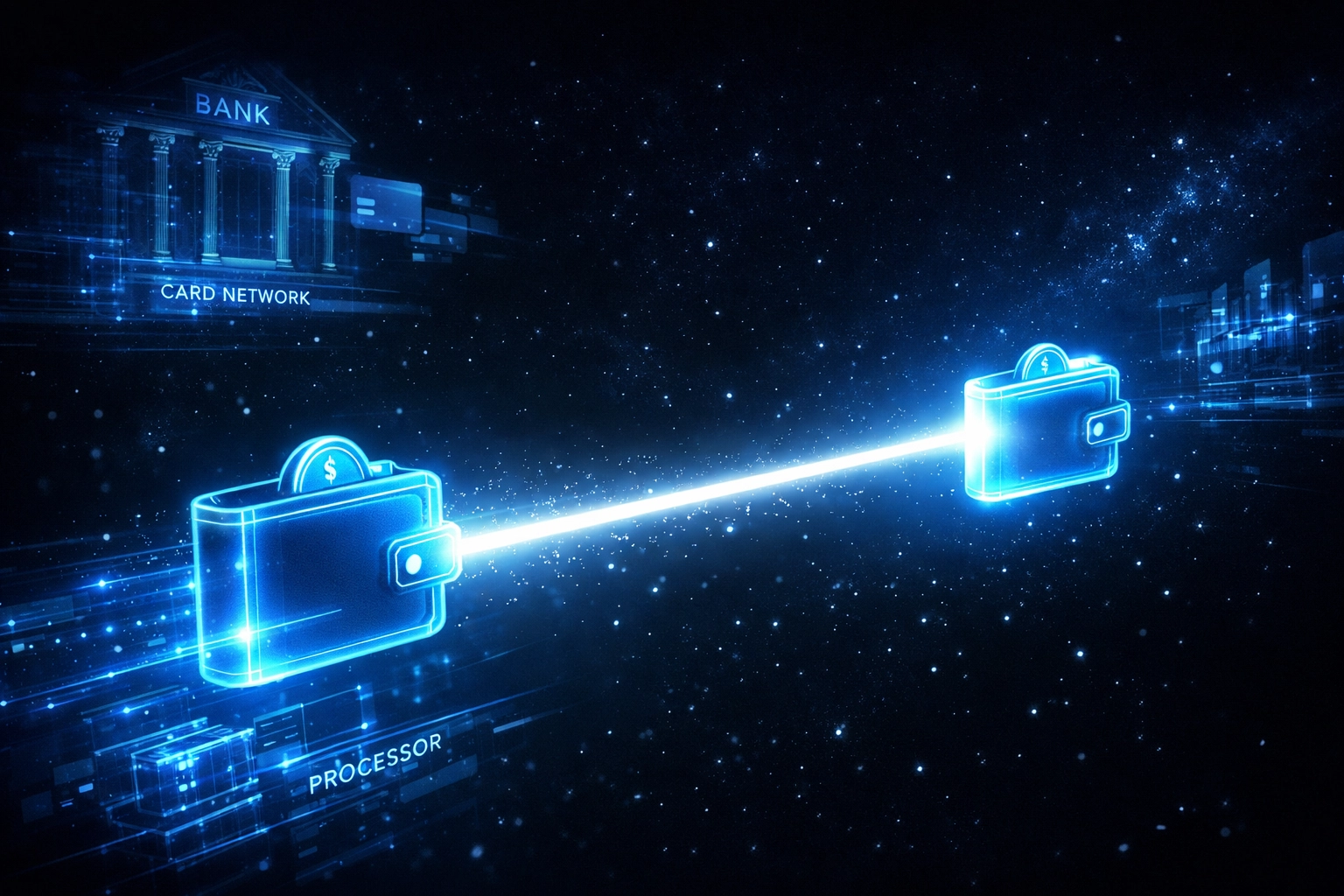 Direct wallet connection for Web3 payments bypassing traditional banking intermediaries