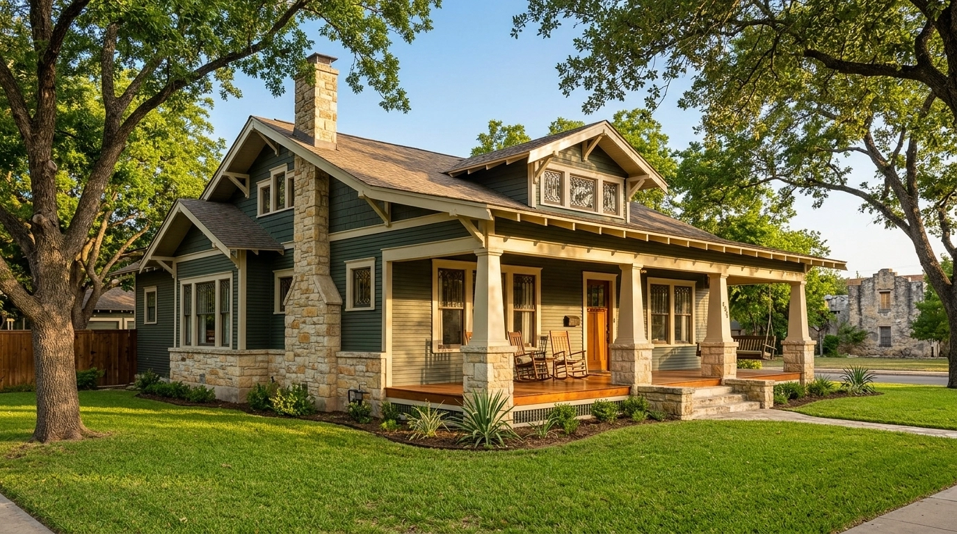 A beautiful historic San Antonio craftsman home, representing the type of property that requires lead testing.