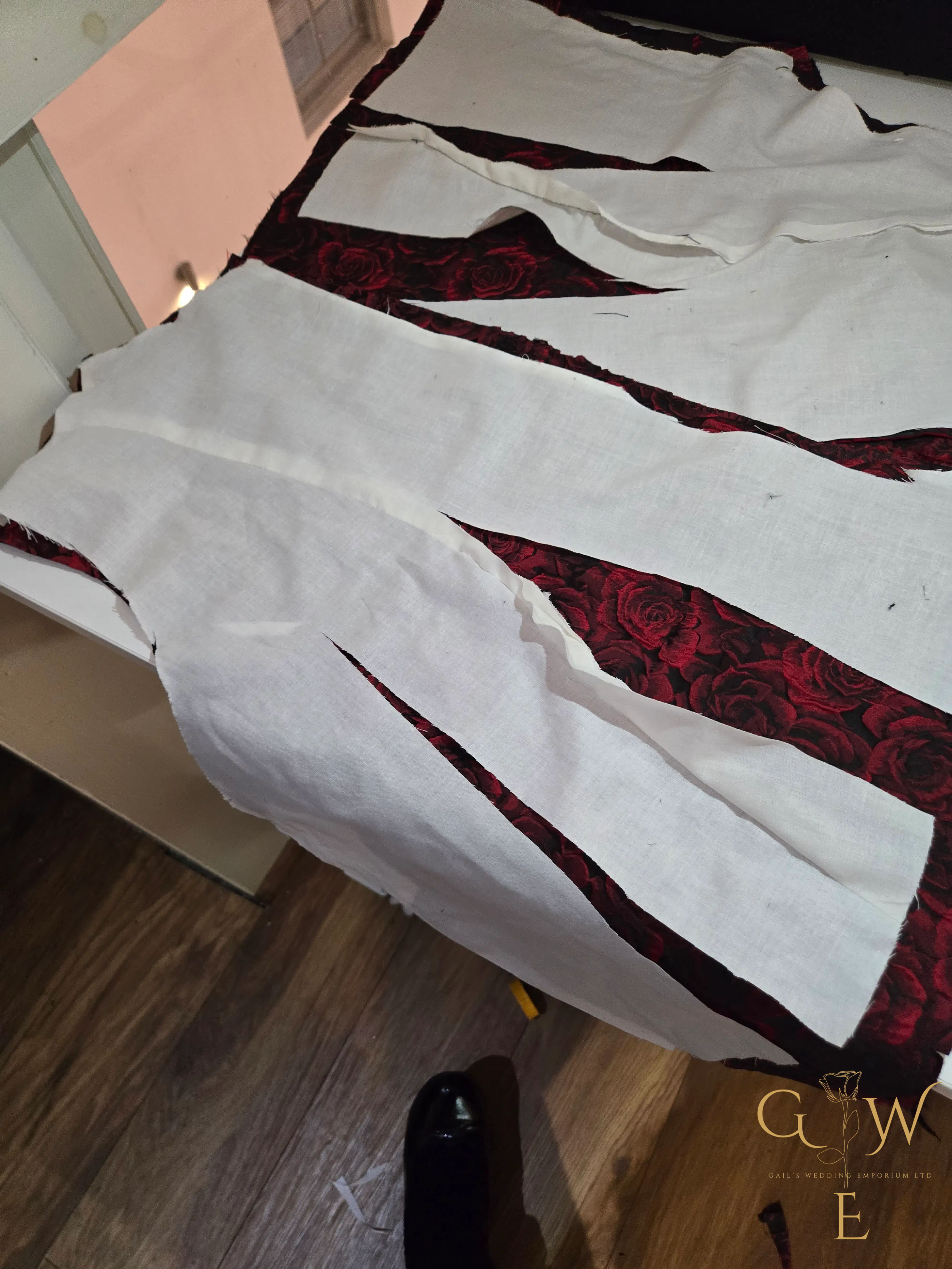 Bespoke Gothic MOB process: Sherry at work — Gail’s Wedding Emporium Ltd