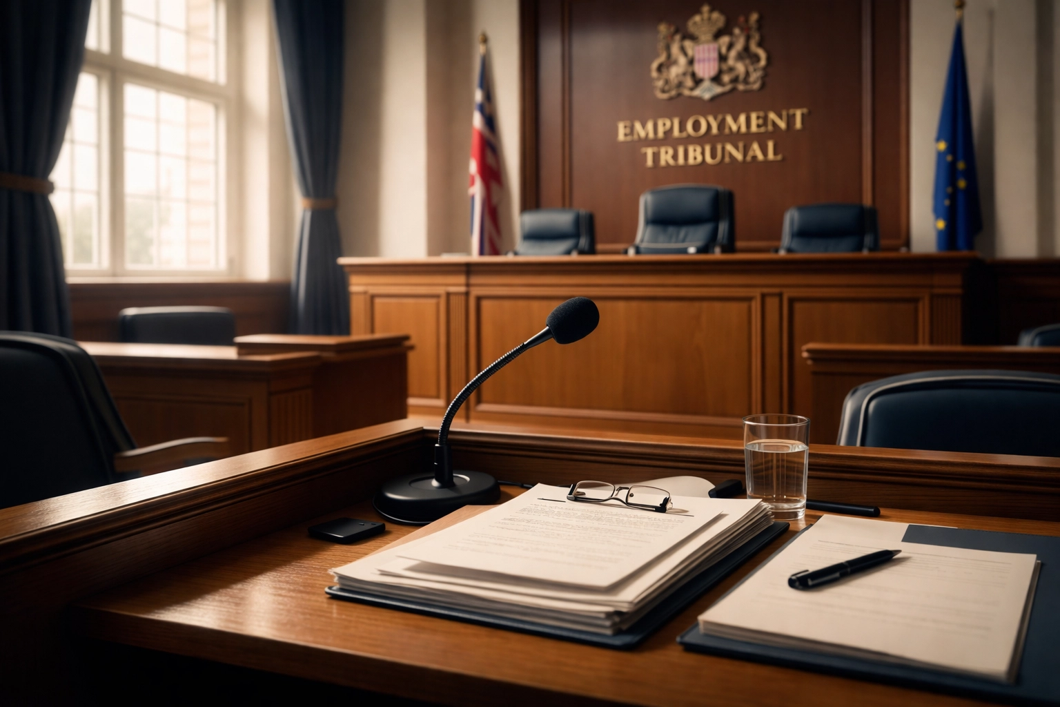 UK employment tribunal courtroom highlighting the importance of mental health legal claims in 2026