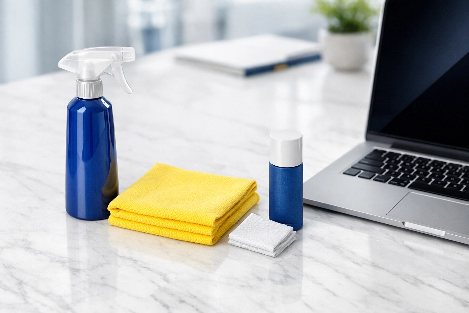 Professional cleaners using eco-friendly supplies for high-end office cleaning in Bedford.