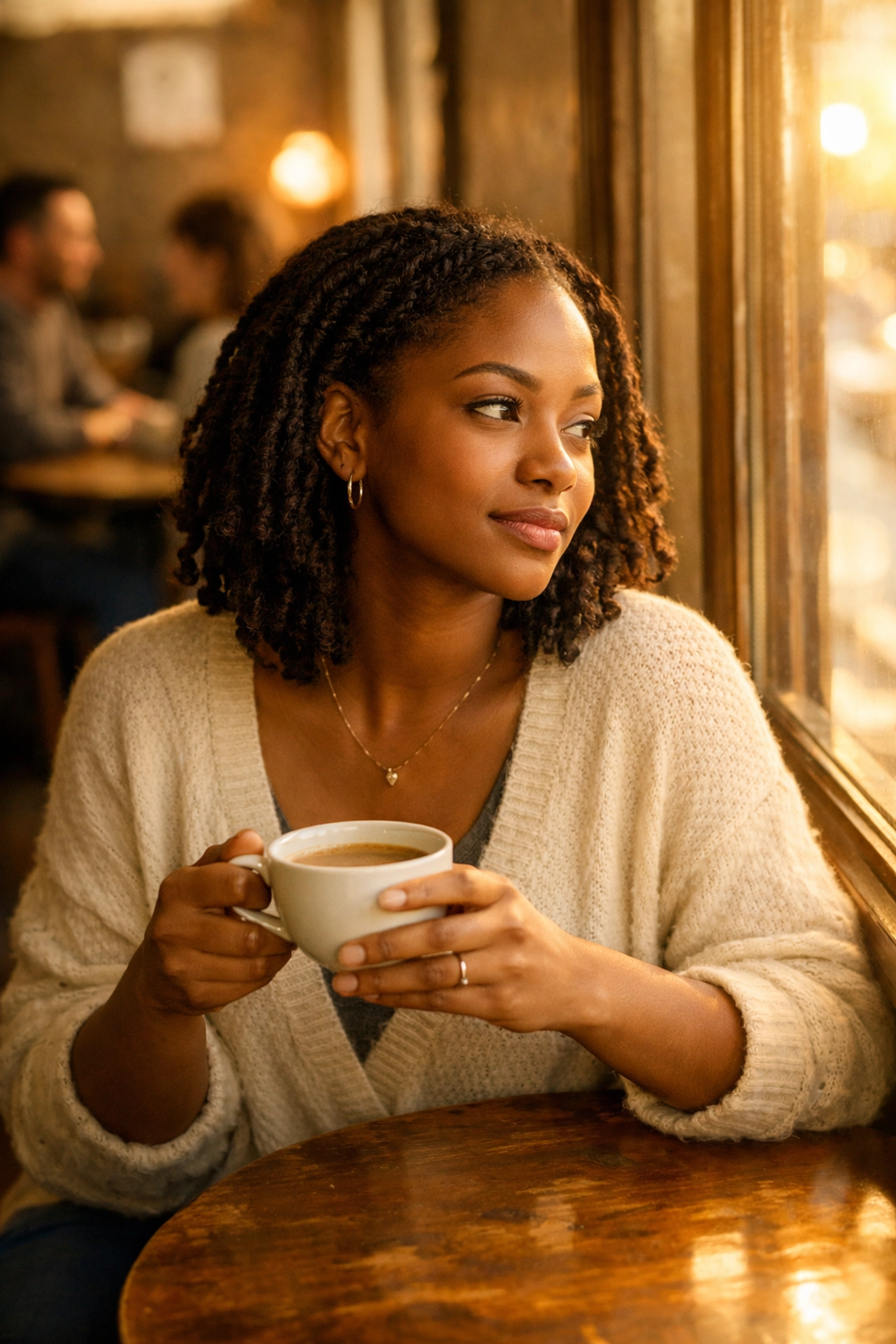 Single woman reflecting thoughtfully on dating choices and finding deeper character