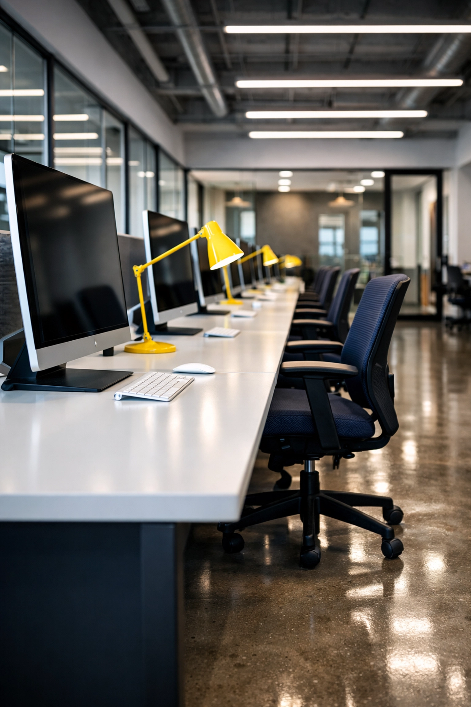 A pristine commercial office workspace showcasing Ninja-Level Cleanliness in Tewksbury for businesses.