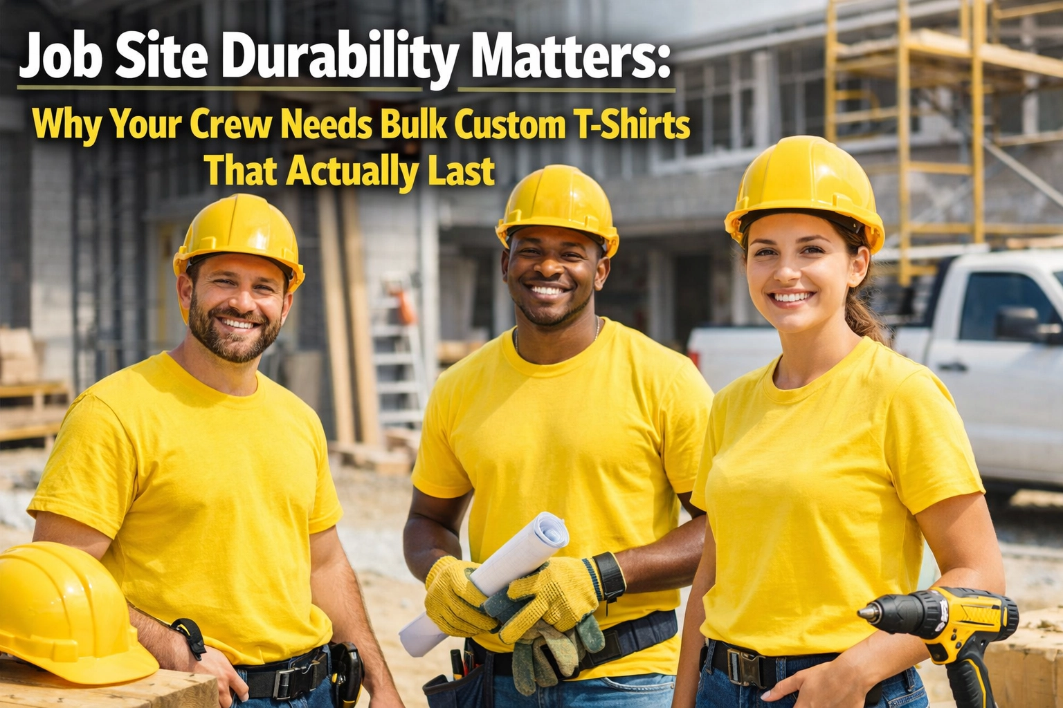 [HERO] Job Site Durability Matters: Why Your Crew Needs Bulk Custom T-Shirts That Actually Last