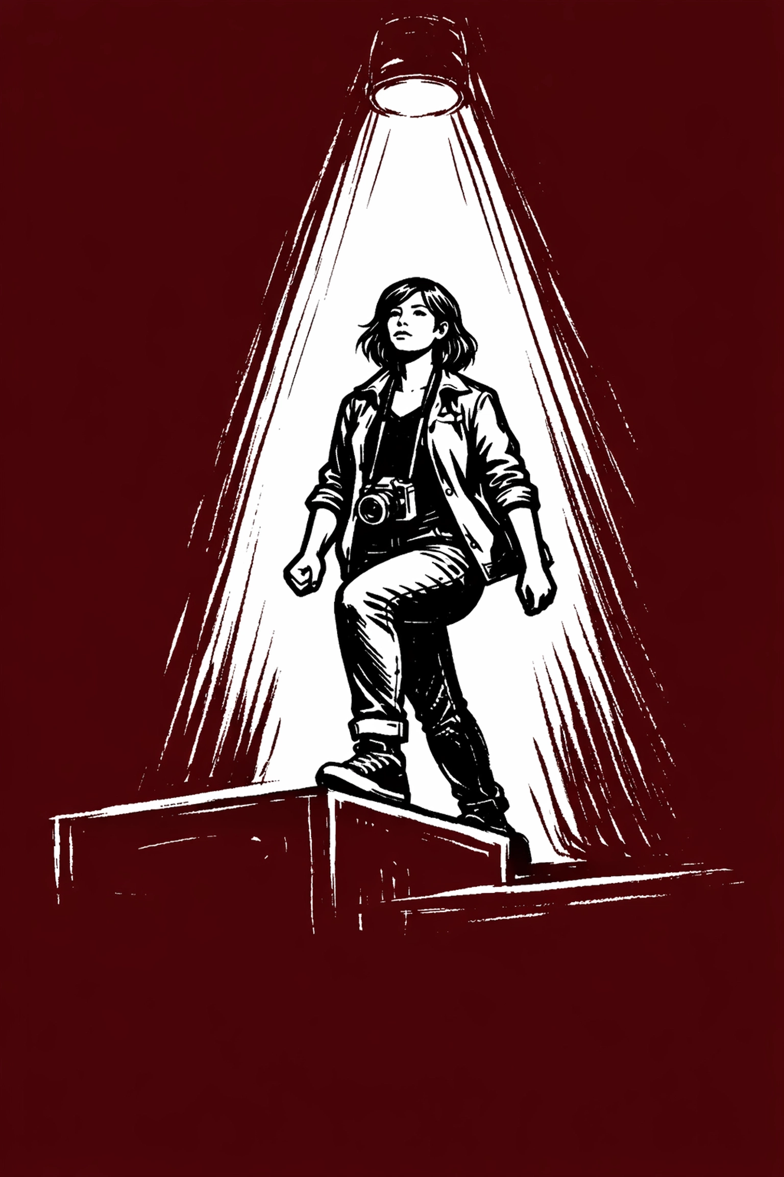 Female creator with camera stepping onto professional studio stage through IncluHub free onboarding